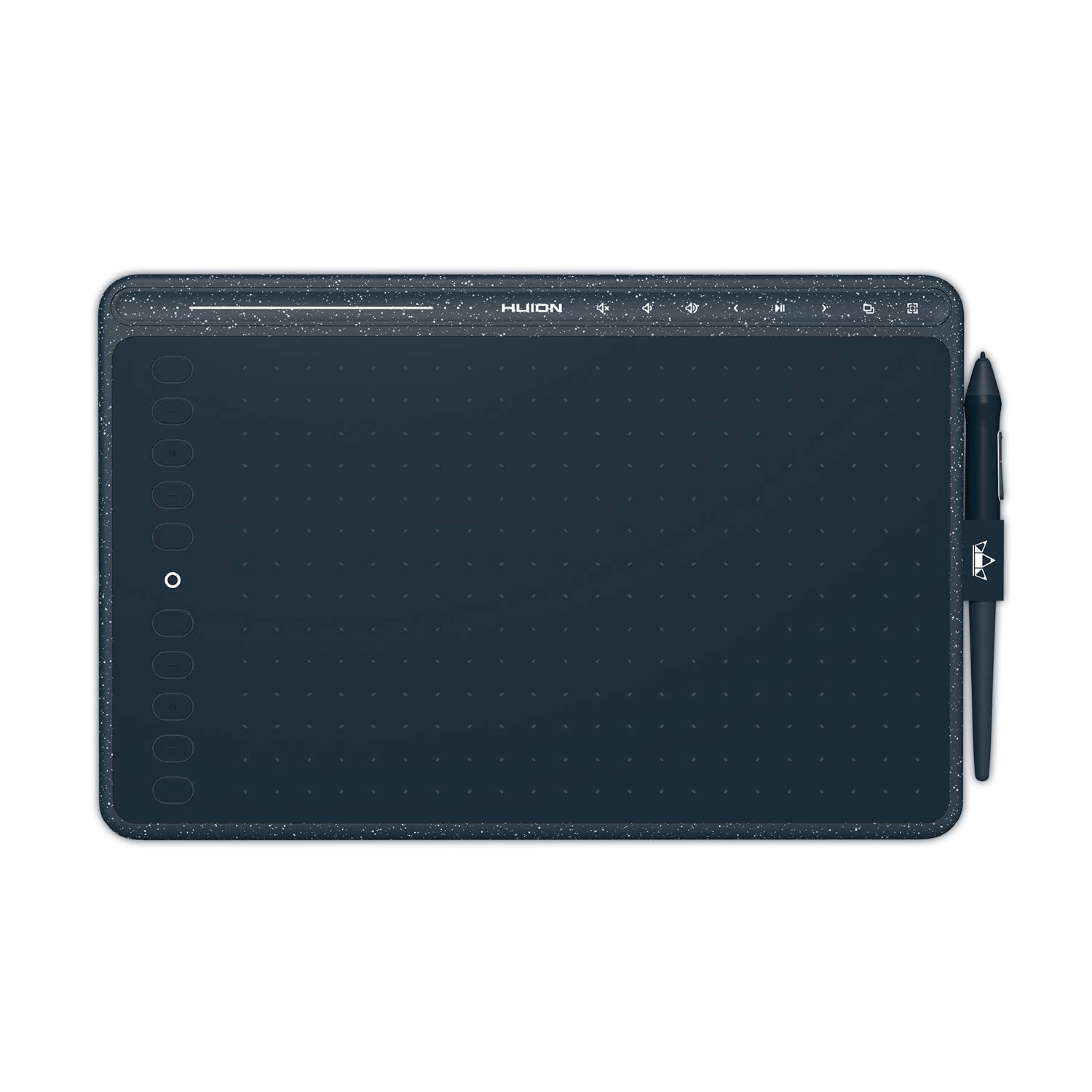 HUION HS611 Digital Drawing Tablet with 8192 Pressure Sensitivity, 8 Multimedia Keys & 10 Express Keys - Android Compatible Graphics Pen Tablet for Artists & Designers (Blue) - Perfect for Digital Art, Animation & Graphic Design