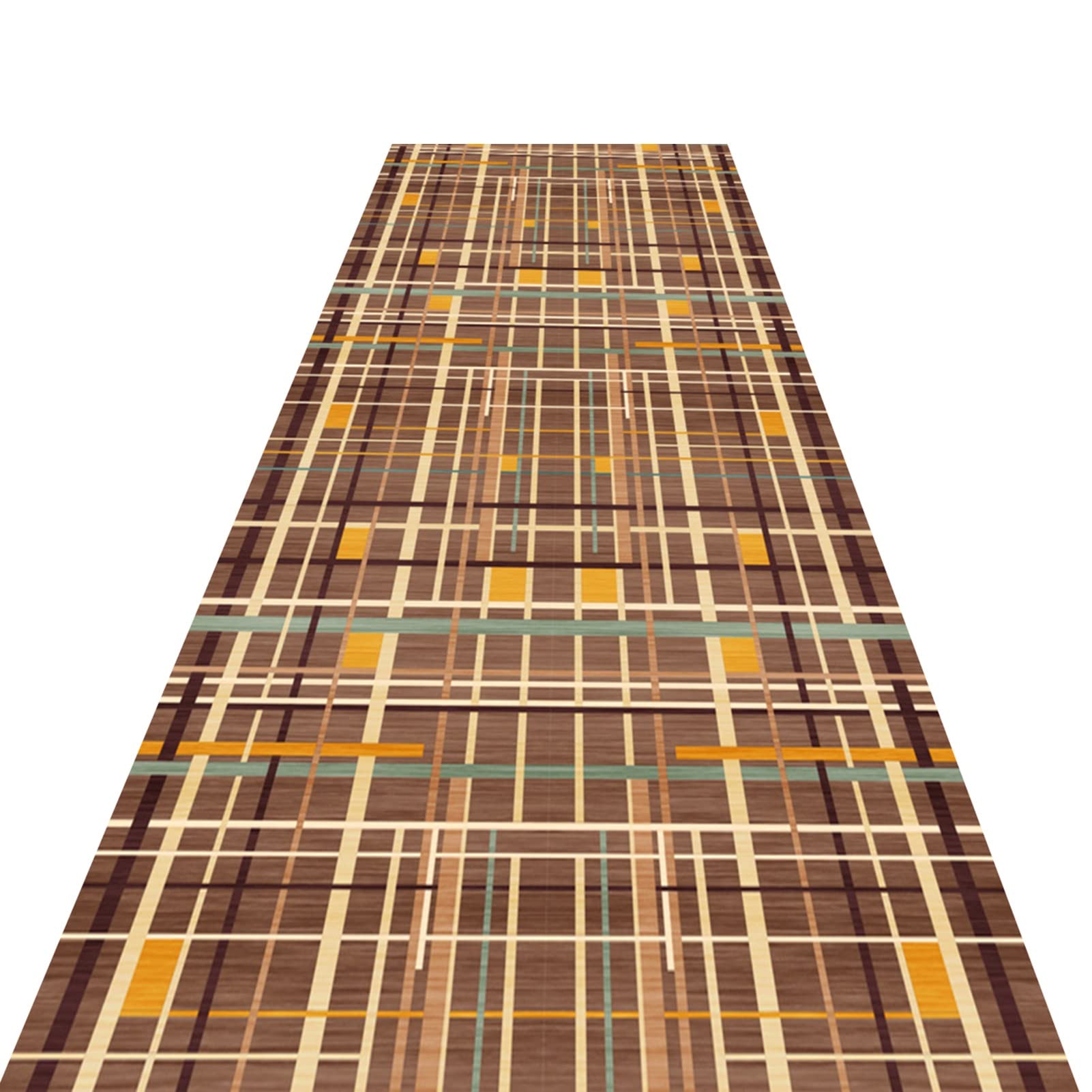 Non-Slip Runner Rug for Hallway & Entryway - 90x450cm Washable Indoor/Outdoor Carpet - Multi-Colored Kitchen Runner for High Traffic Areas - Perfect for Homes, Offices & Commercial Spaces
