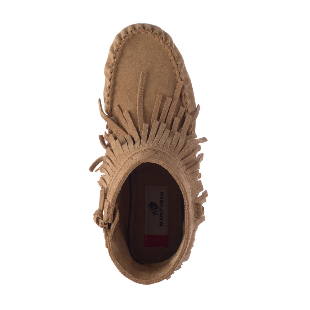 Women's Suede Ankle Boots - Soft Leather Moccasin Style Dancer Boots for Casual Wear, Dancing & Everyday Comfort