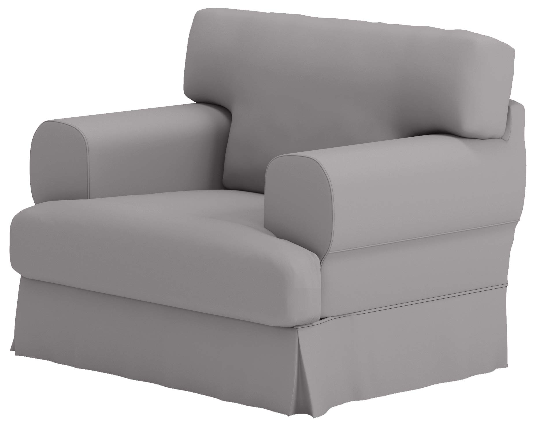 Durable Dense Cotton HOVAS Armchair Sofa Cover - Custom Made Replacement Slipcover for IKEA HOVAS 1-Seat Chair (Gray) | Perfect for Living Room, Bedroom & Home Office Furniture Protection