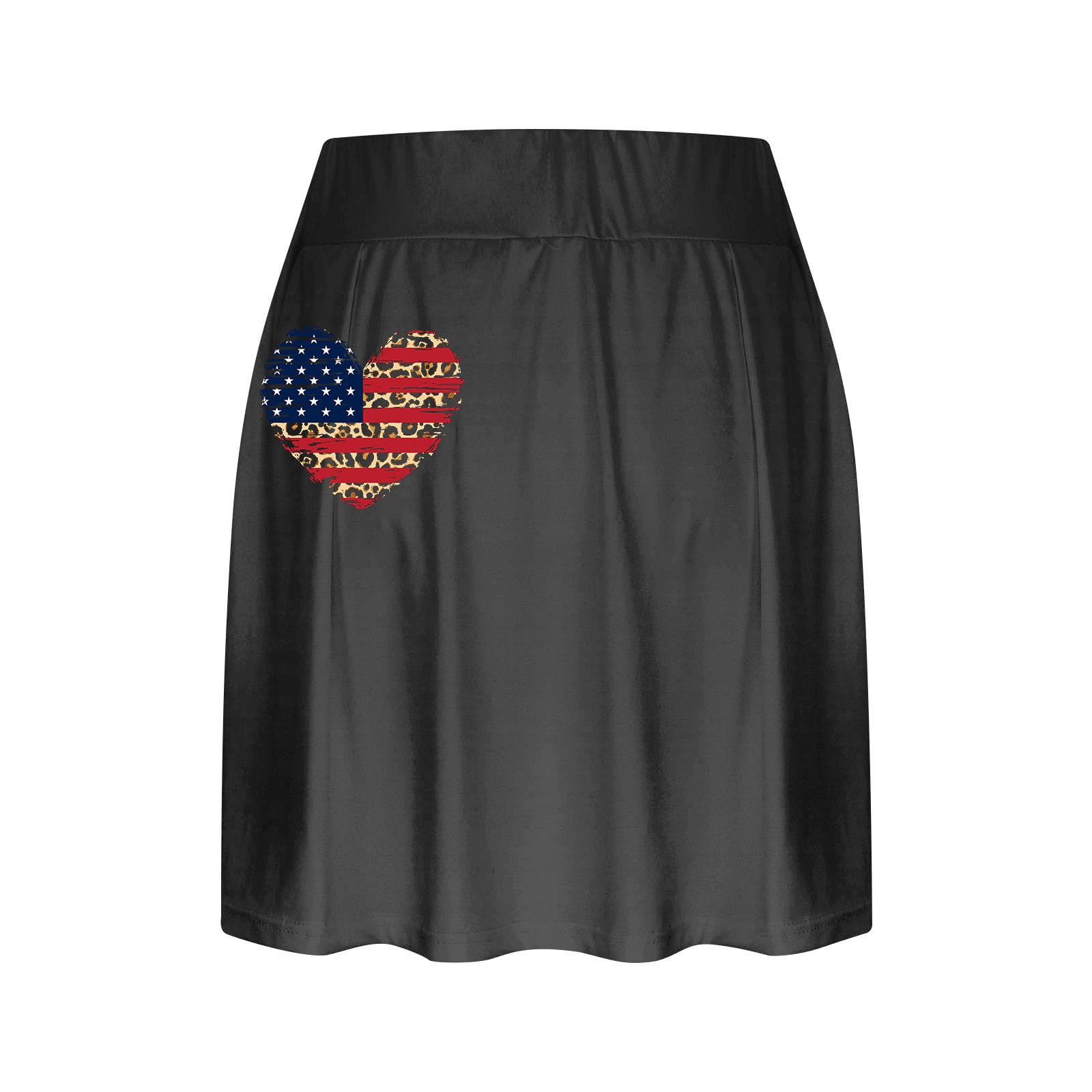 Women's 4th of July Running Shorts - Elastic Waist Athletic Shorts with Skirt for Exercise, Lounge & Workout | Perfect for Jogging, Gym, Yoga & Summer Outdoor Activities