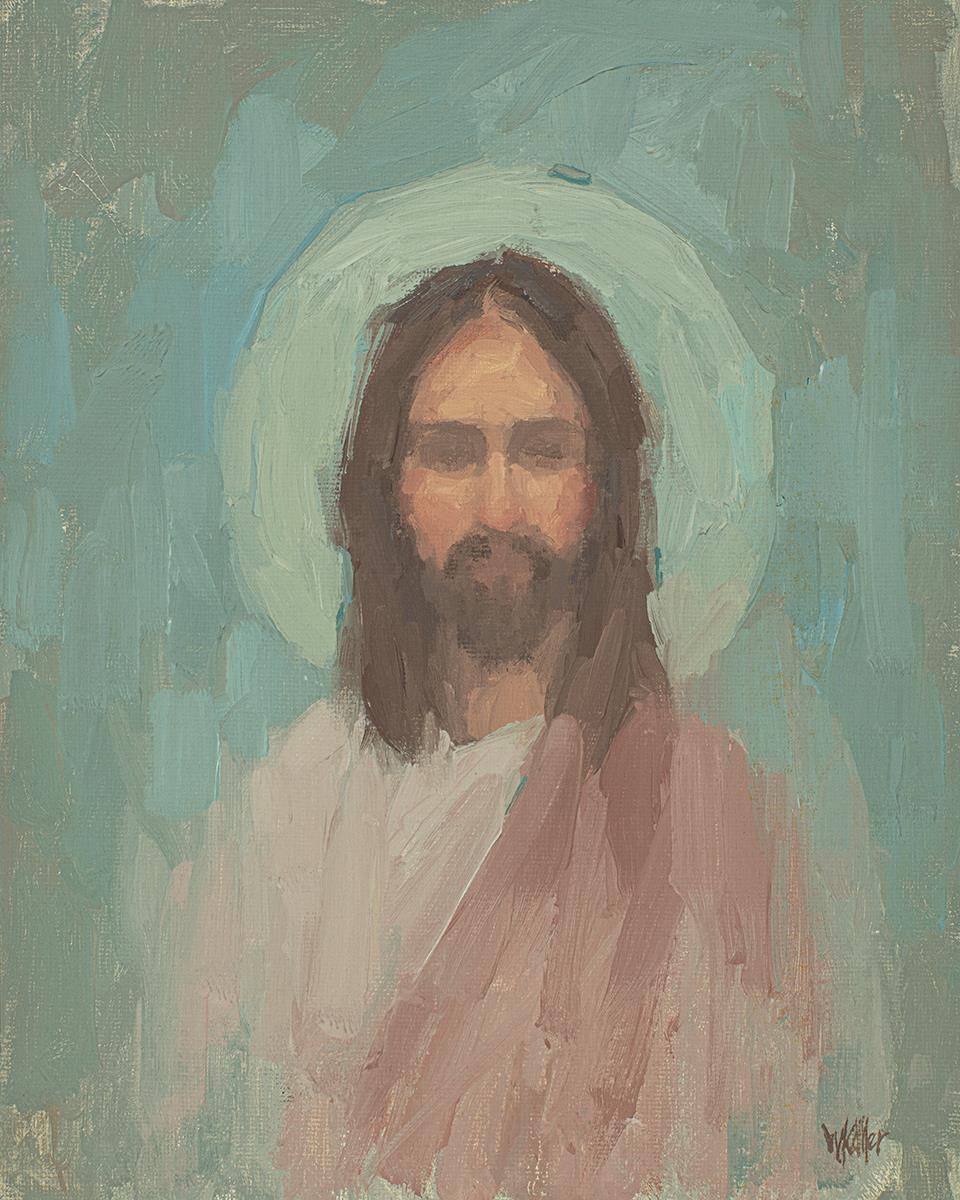 Religious Christian Wall Art - Impression of Christ Painting for Home & Church Decor - Perfect for Living Room, Bedroom & Worship Spaces