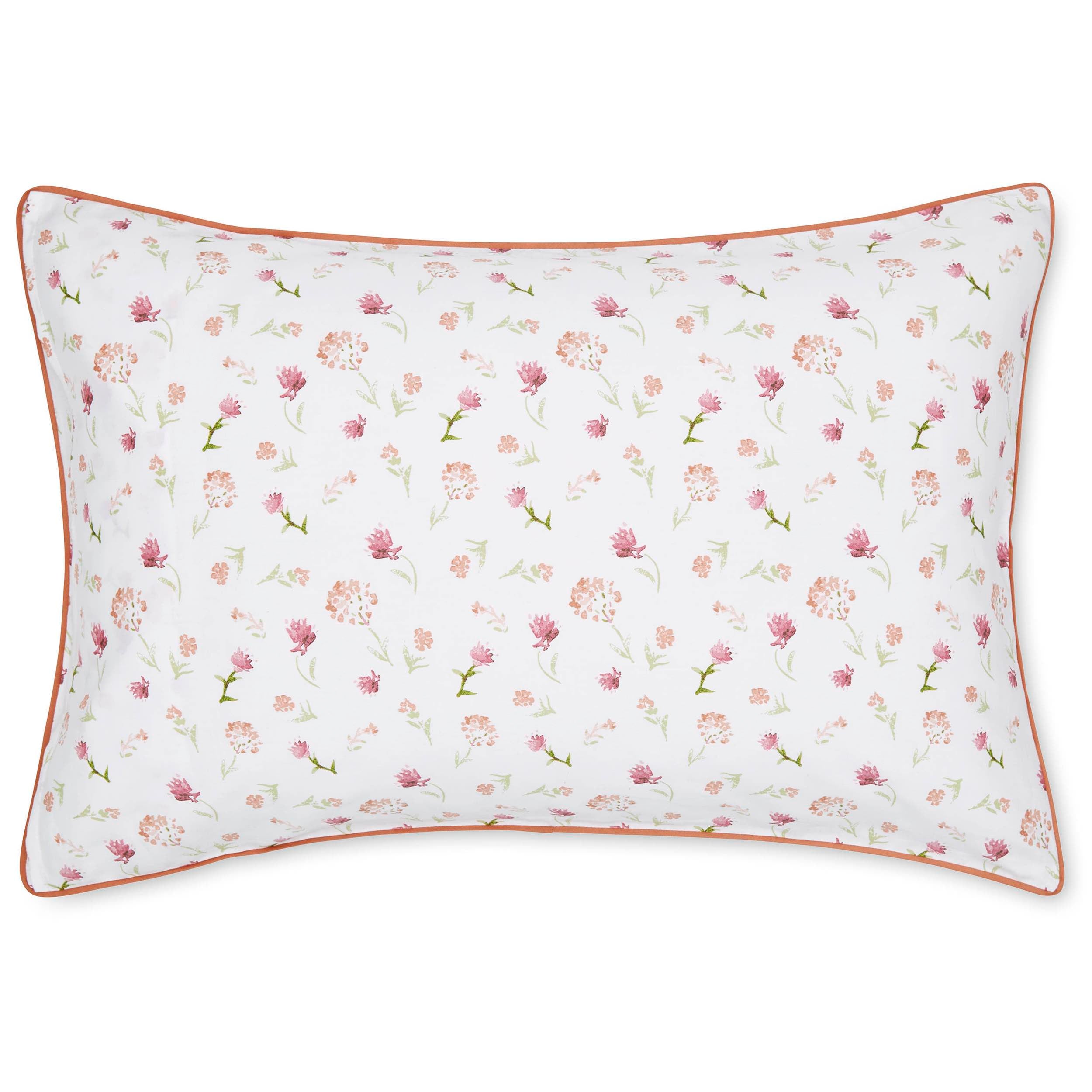 Laura Ashley Wild Meadow Duvet Cover Set - King Size, 100% Cotton, Crimson Floral Bedding - Perfect for Master Bedroom, Guest Room & Cozy Farmhouse Decor