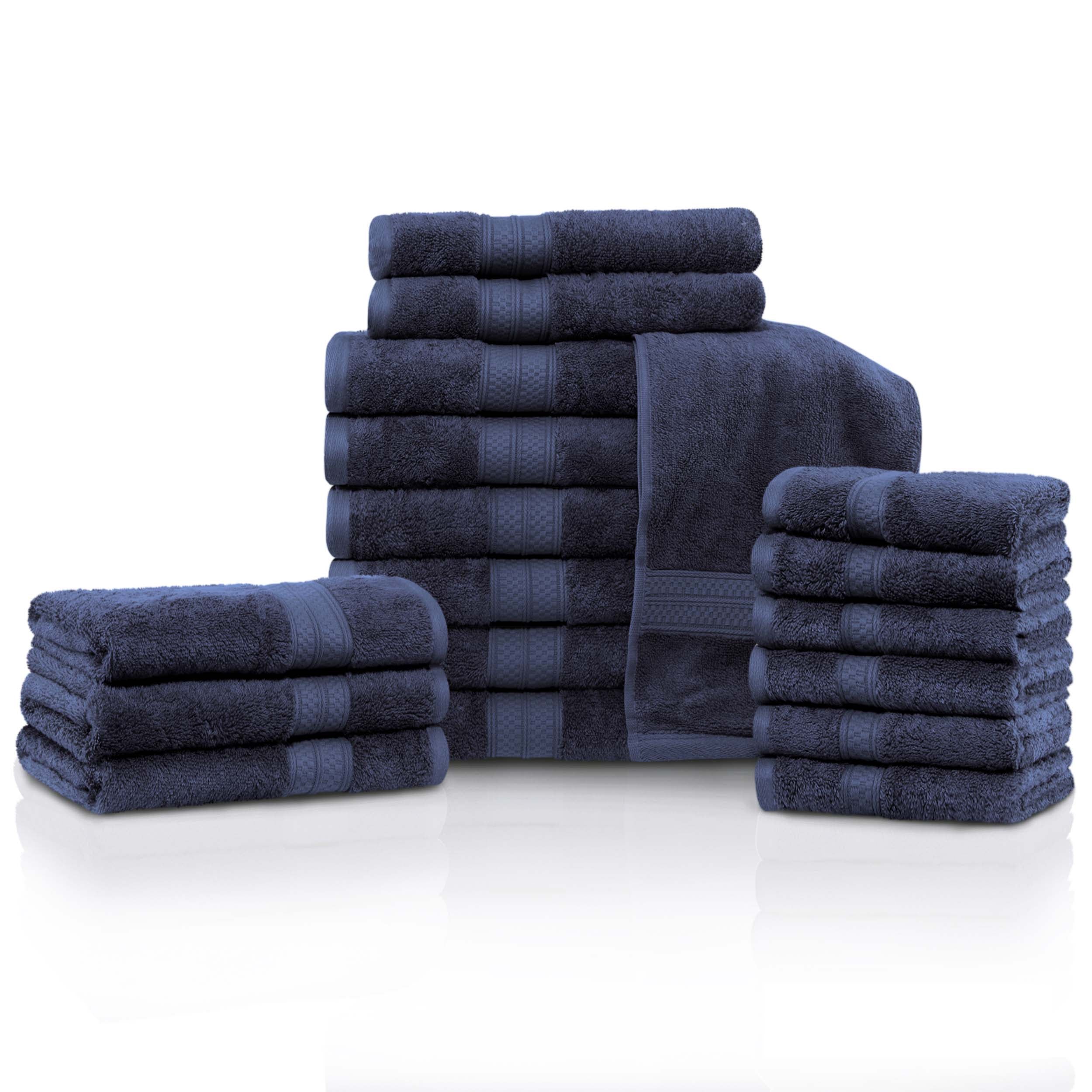 Rayon from Bamboo Blend Ultra Soft 18-Piece Towel Set | Luxury Bath & Beach Towels for Spa, Pool & Home Use