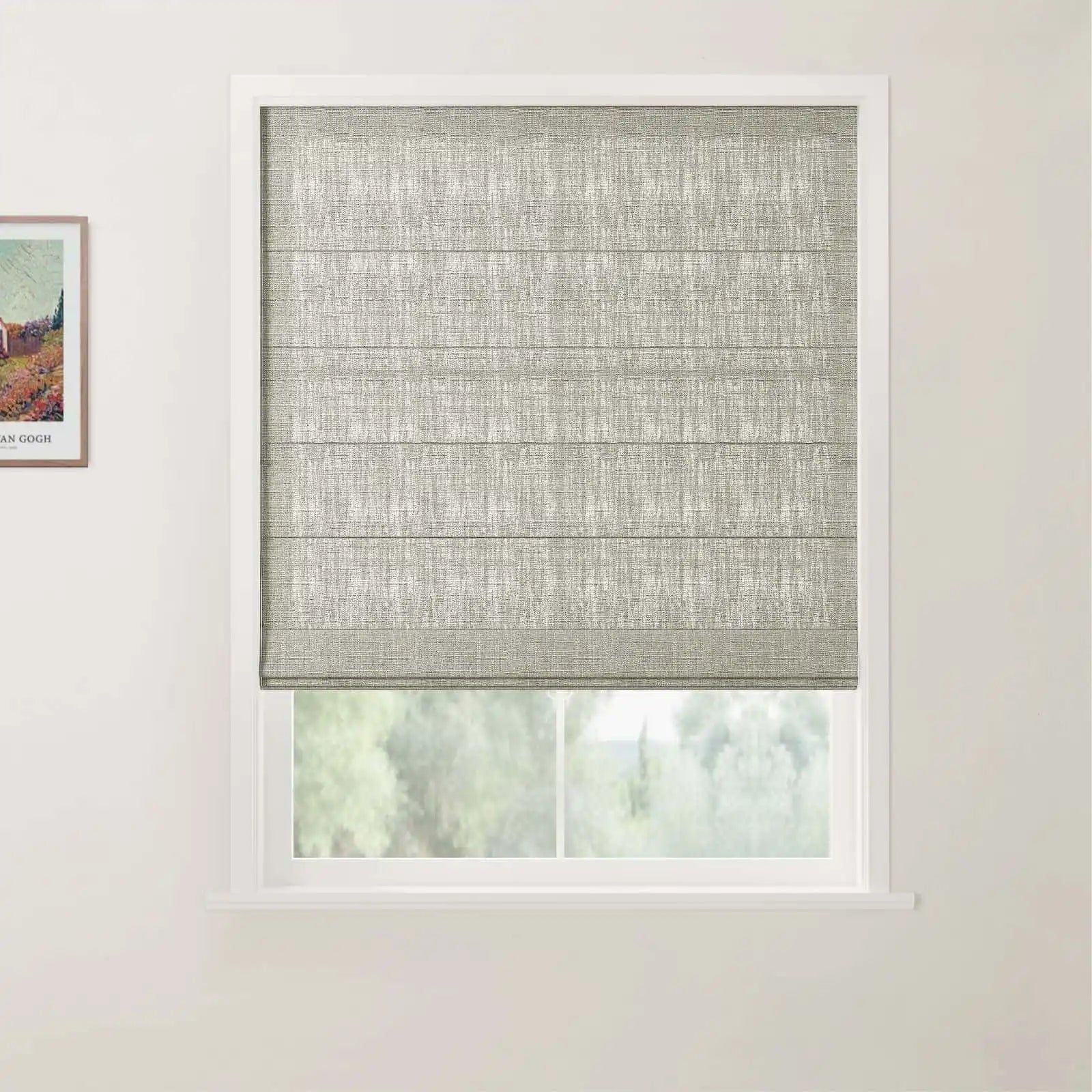 Custom Cordless Roman Shades for Windows - Blackout Back Slat Design for Privacy & Light Control - Perfect for Living Room, Bedroom, and Home Office