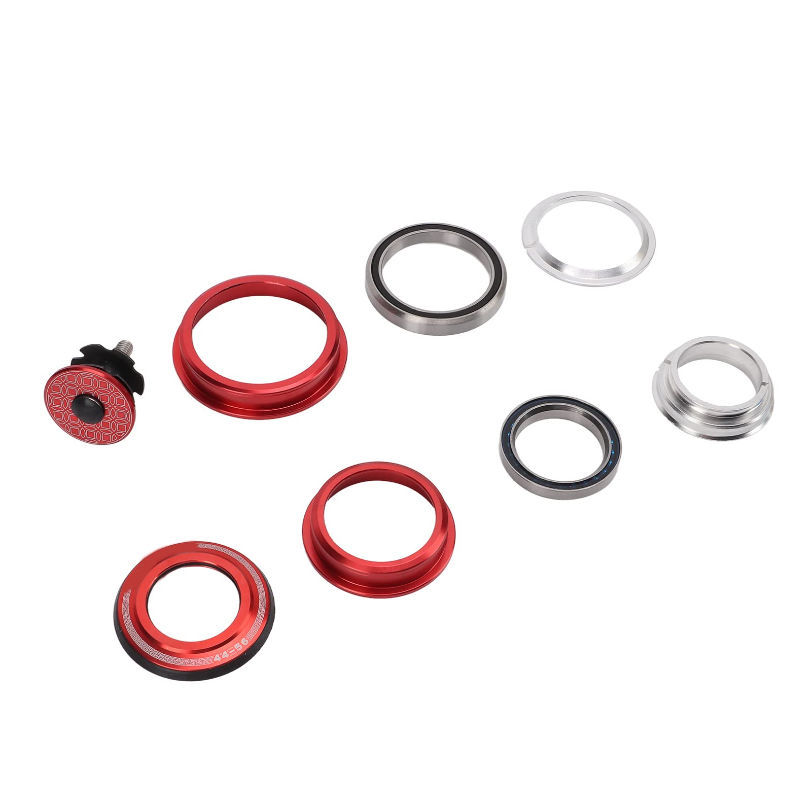 Lightweight Aluminum Alloy Bicycle Stem Headset - Double Bearing Structure for Smooth Riding | Labor Saving Bike Bearing Headset Compatible with Cone Tube Fork | Perfect for Mountain Bikes, Road Bikes & Commuting
