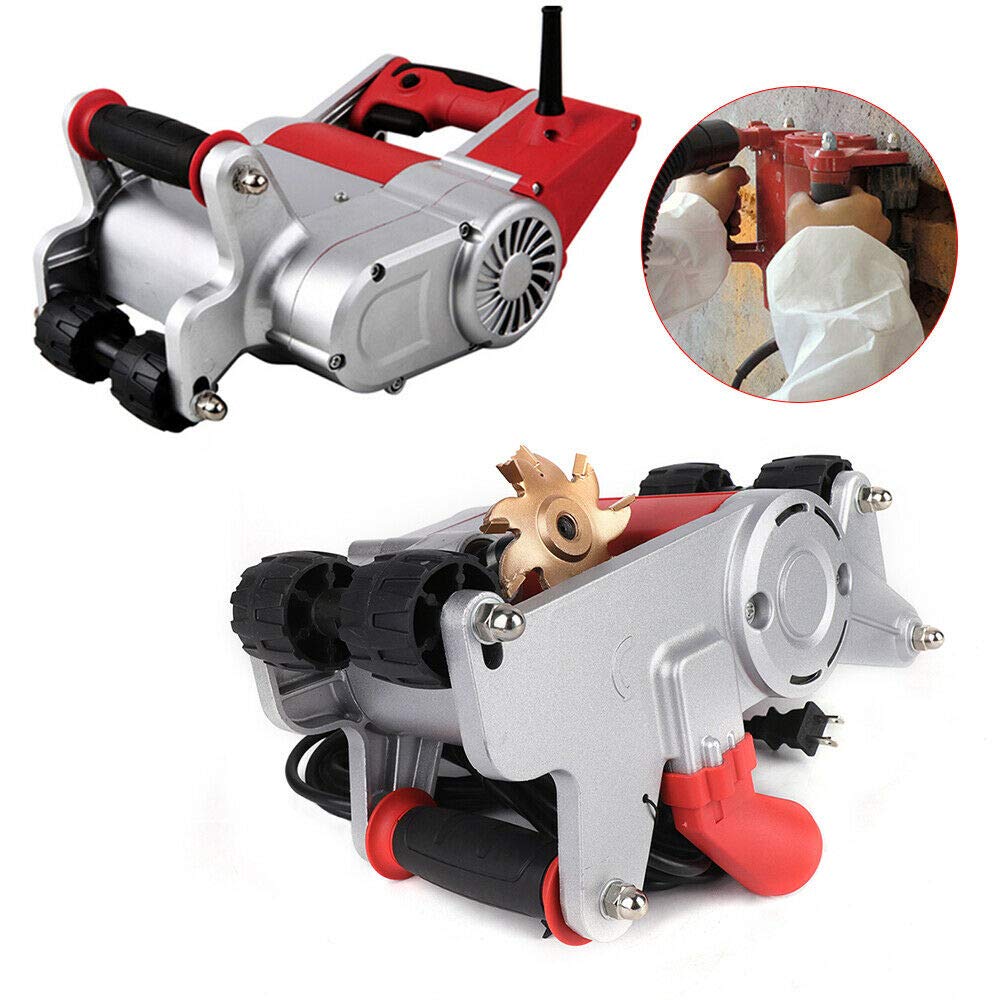 35MM Handheld Electric Groove Cutting Machine - Adjustable 30MM Depth Wall Chaser Concrete Saw (2000r/Min) - Perfect for Wall Slotting, Tile Cutting & Concrete Grooving Projects