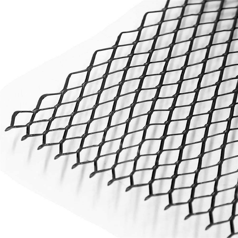 40 x 13 Inch Universal Car Grill Mesh - Black Aluminum Alloy Hexagon Grille Insert (11x25mm Holes) for Automotive Bumper & Radiator Protection | DIY Car Mods & Off-Road Vehicle Upgrades