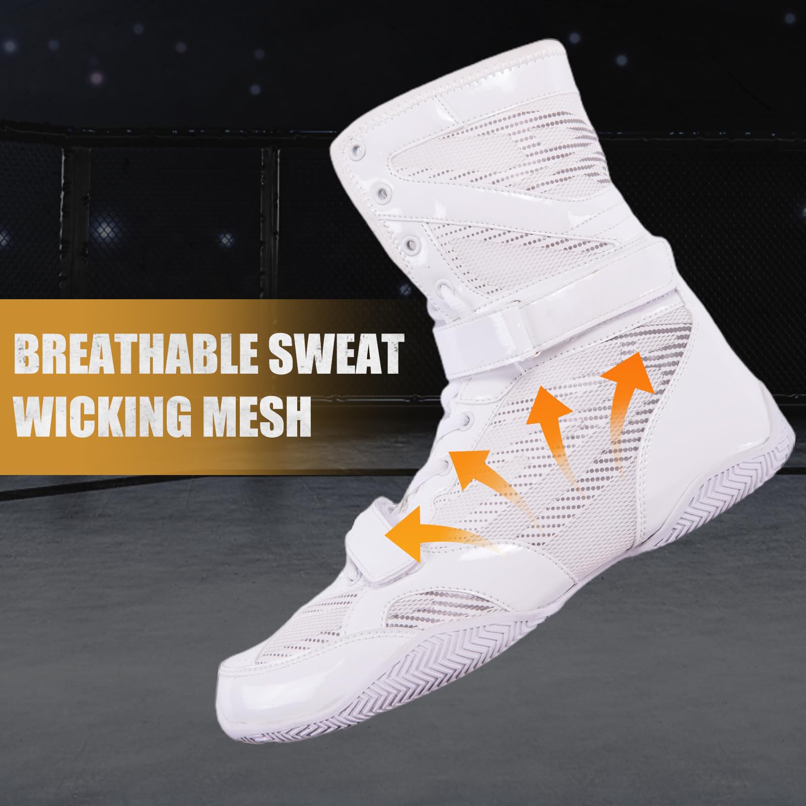 Professional Men's Boxing Shoes for Muay Thai & Training - Lightweight, Breathable & Durable for Boxing, Kickboxing & MMA Workouts