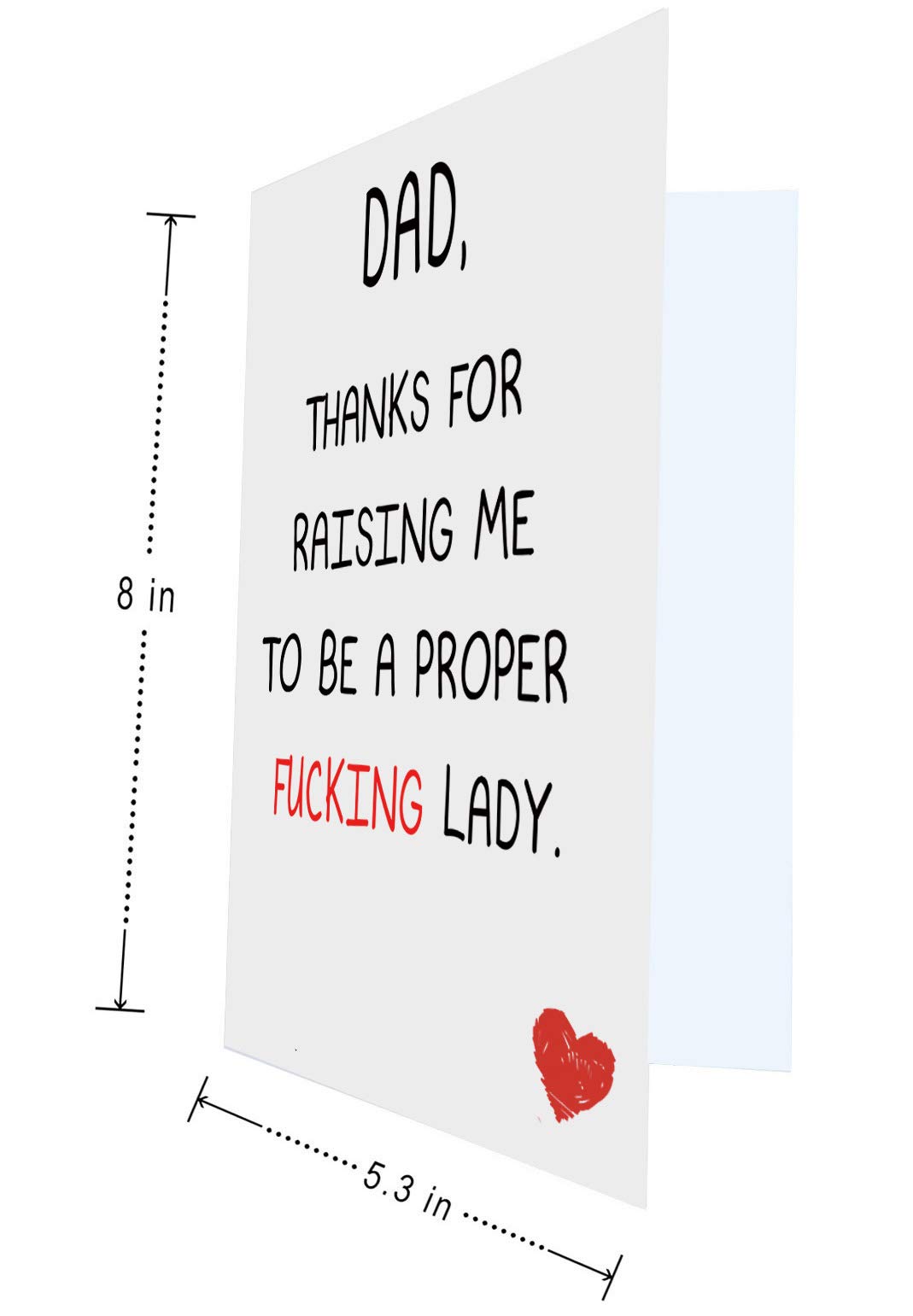 Funny Father's Day Card from Daughter - Birthday & Anniversary Card for Dad - Humorous Daddy Greeting Card - Perfect for Father's Day, Birthdays & Special Occasions