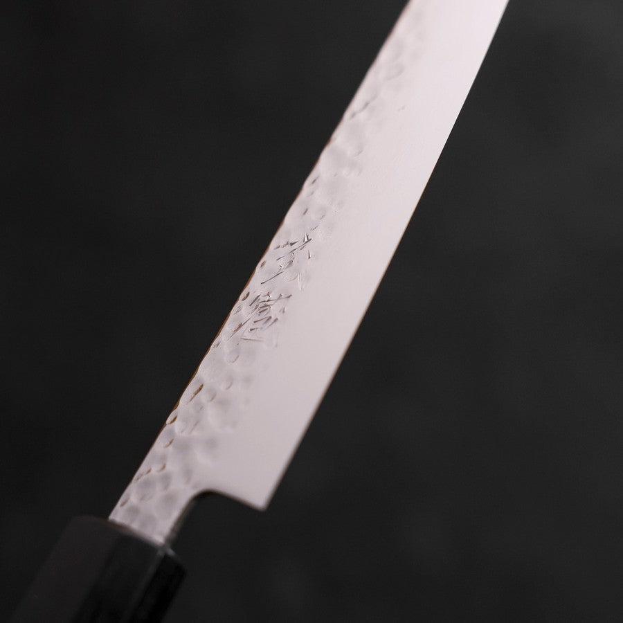 VG-10 Tsuchime Damascus 150mm Petty Knife with Walnut Handle - Perfect for Slicing Fruits, Vegetables & Boneless Meat in Home Kitchen & Professional Cooking