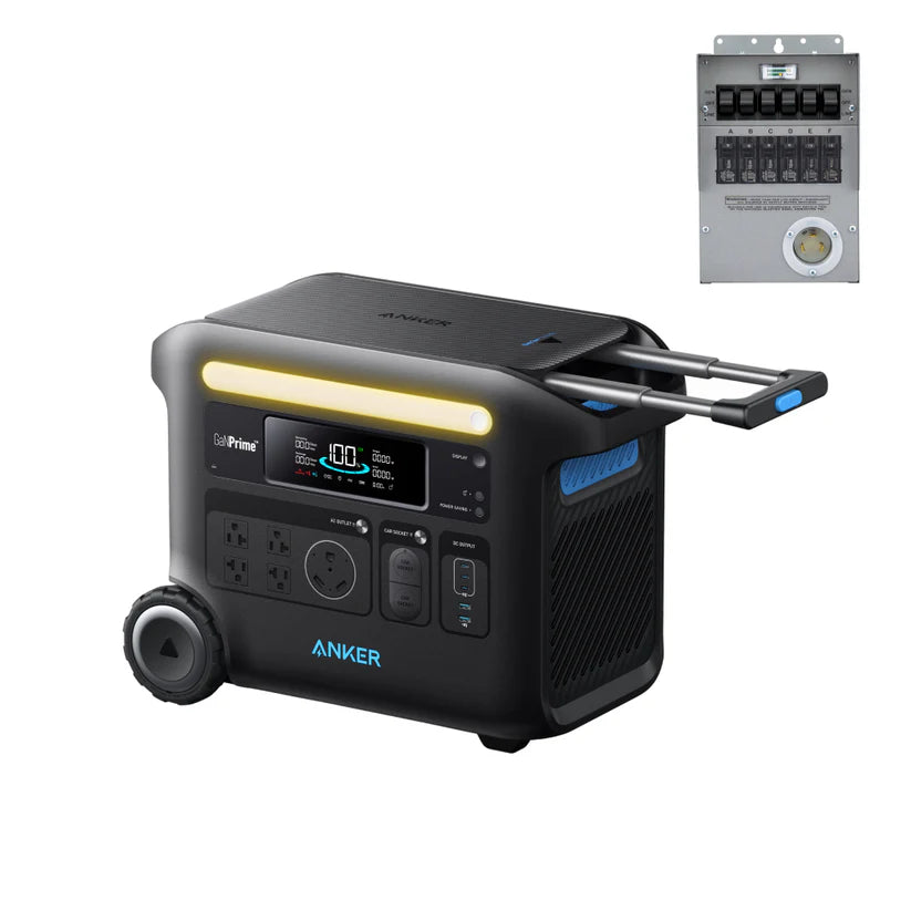 Anker SOLIX F2600 2560Wh Solar Generator | Portable Power Station with 30A Transfer Switch for Home Backup, Camping & Outdoor Adventures