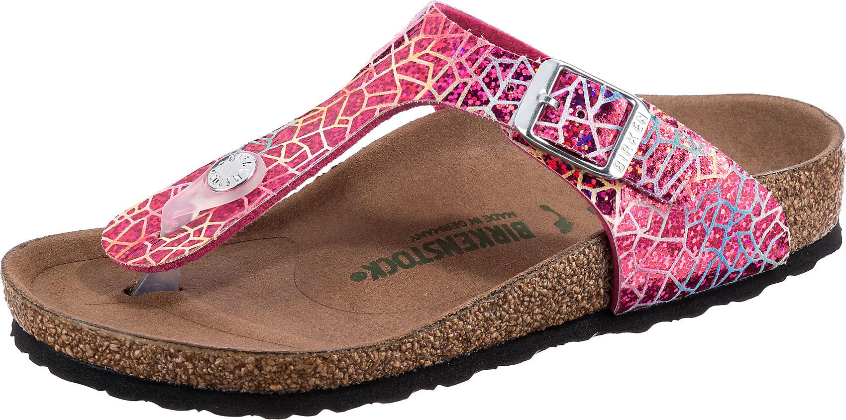 Birkenstock Gizeh Kids Pink Microfiber Slides Sandals - Comfortable & Durable Summer Shoes for Girls, Perfect for Beach, Pool, and Outdoor Play