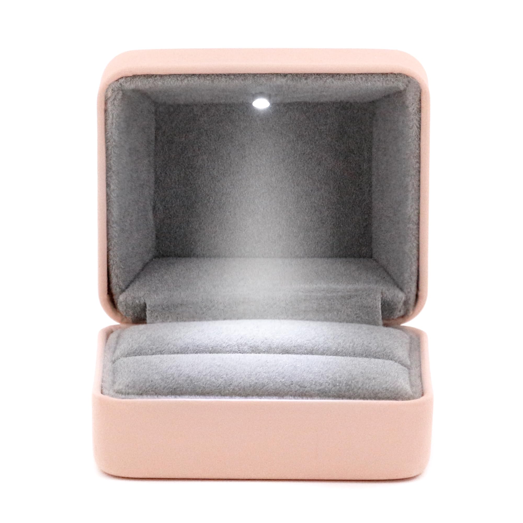 Naimo Leather LED Ring Box - Proposal & Wedding Jewelry Gift for Engagement
