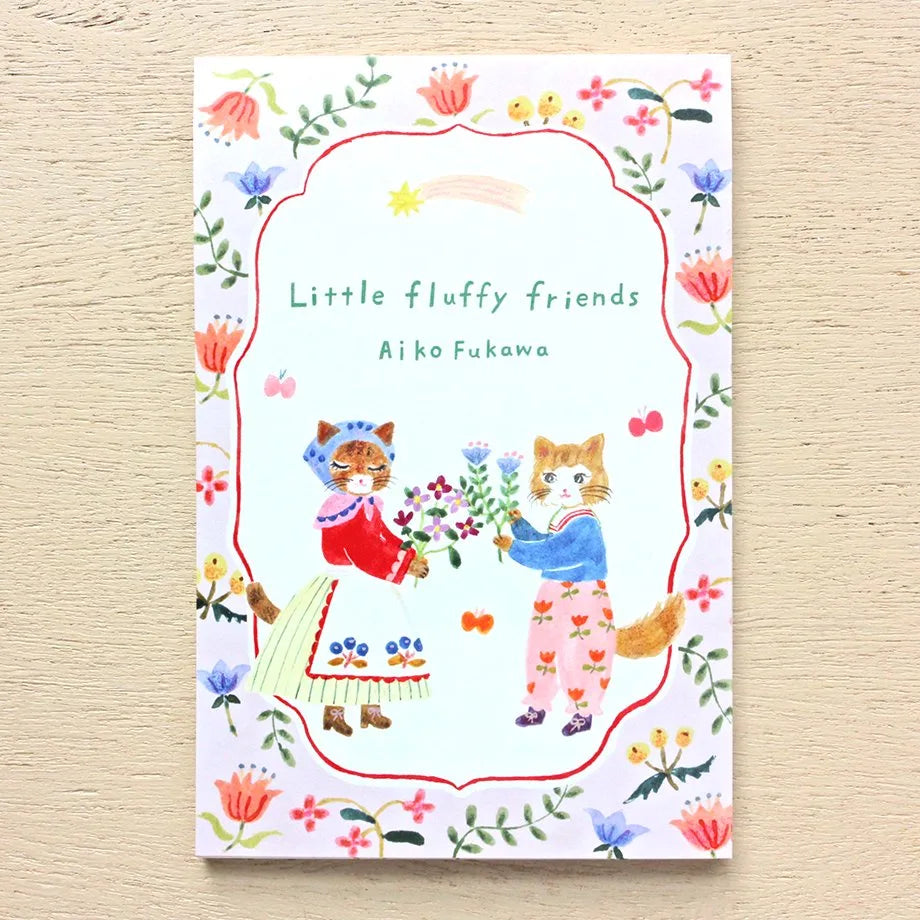 Aiko Fukawa Little Fluffy Friends Cute Animal Postcard Set - 12 Unique Designs for Greeting Cards, Collectibles & Home Decor