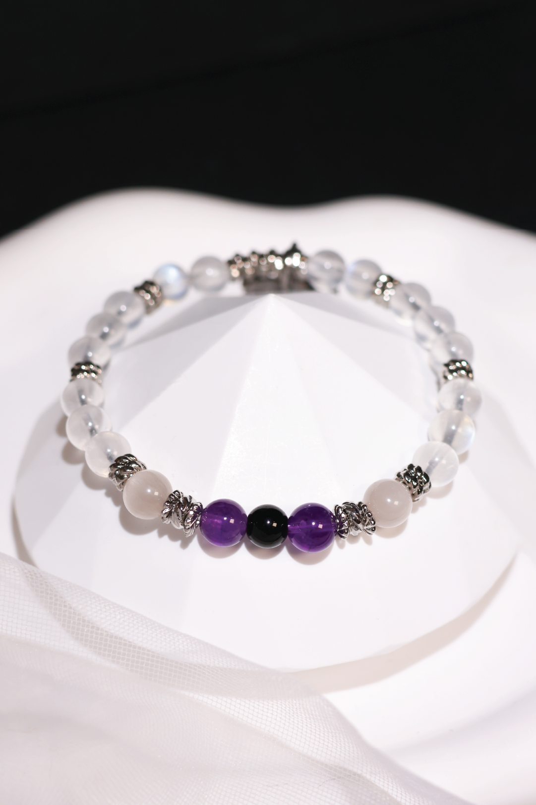 Evil Eye Protection Bracelet - Purple Beaded Wristband for Good Luck & Positive Energy | Perfect for Daily Wear, Gifts & Spiritual Healing