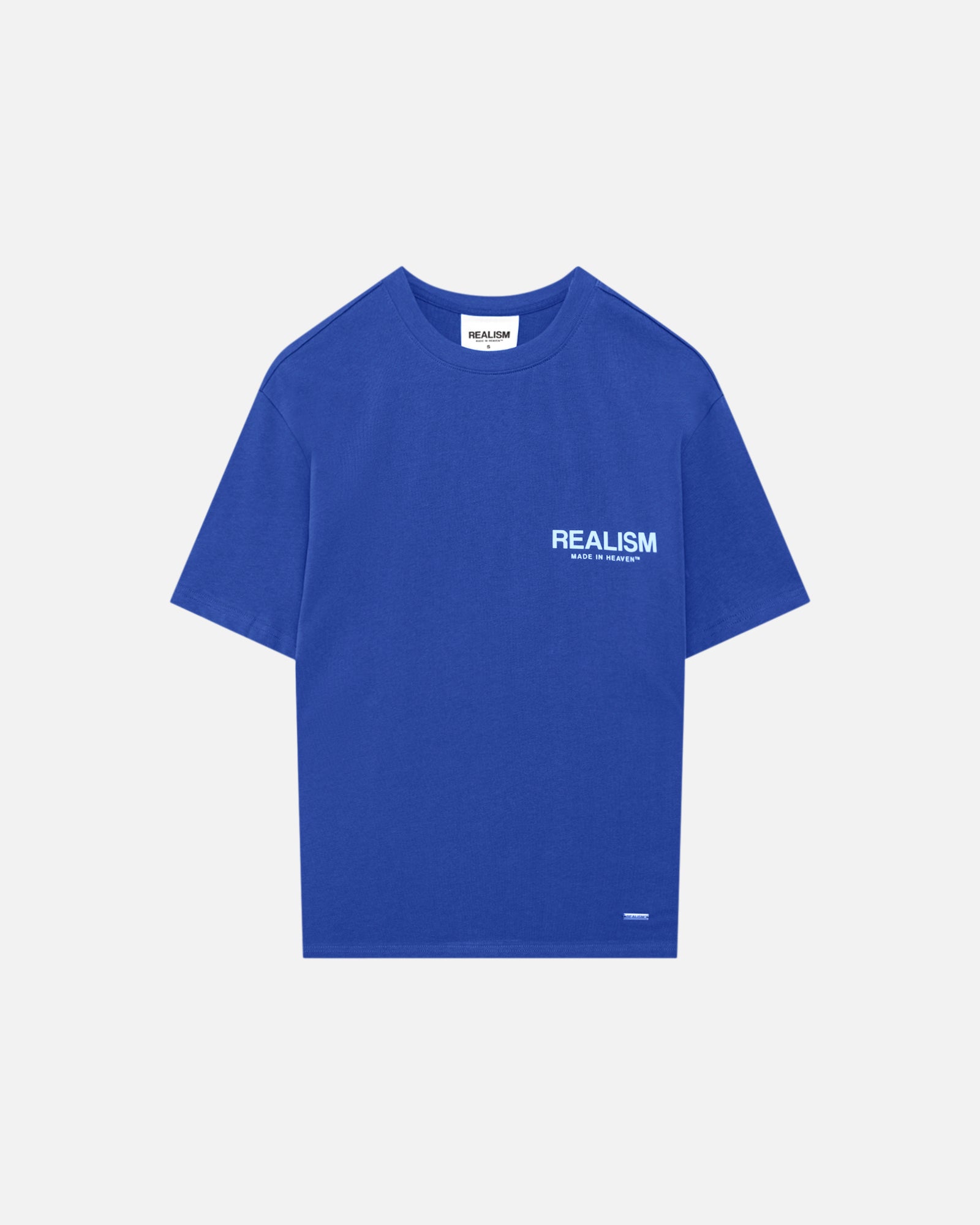SSS Realism Heaven Logo Tee - Ultramarine Blue Cotton T-Shirt for Men | Streetwear Fashion, Casual Wear & Everyday Outfits