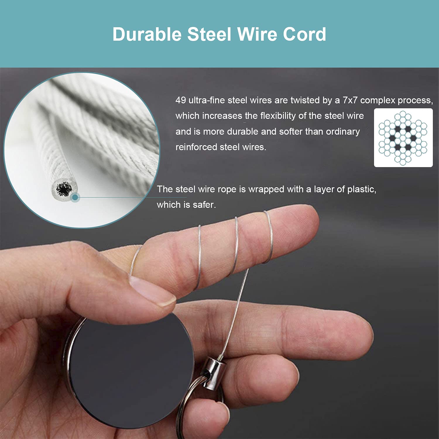 2 Pack Heavy Duty Metal Retractable Badge Holder Reel - 25