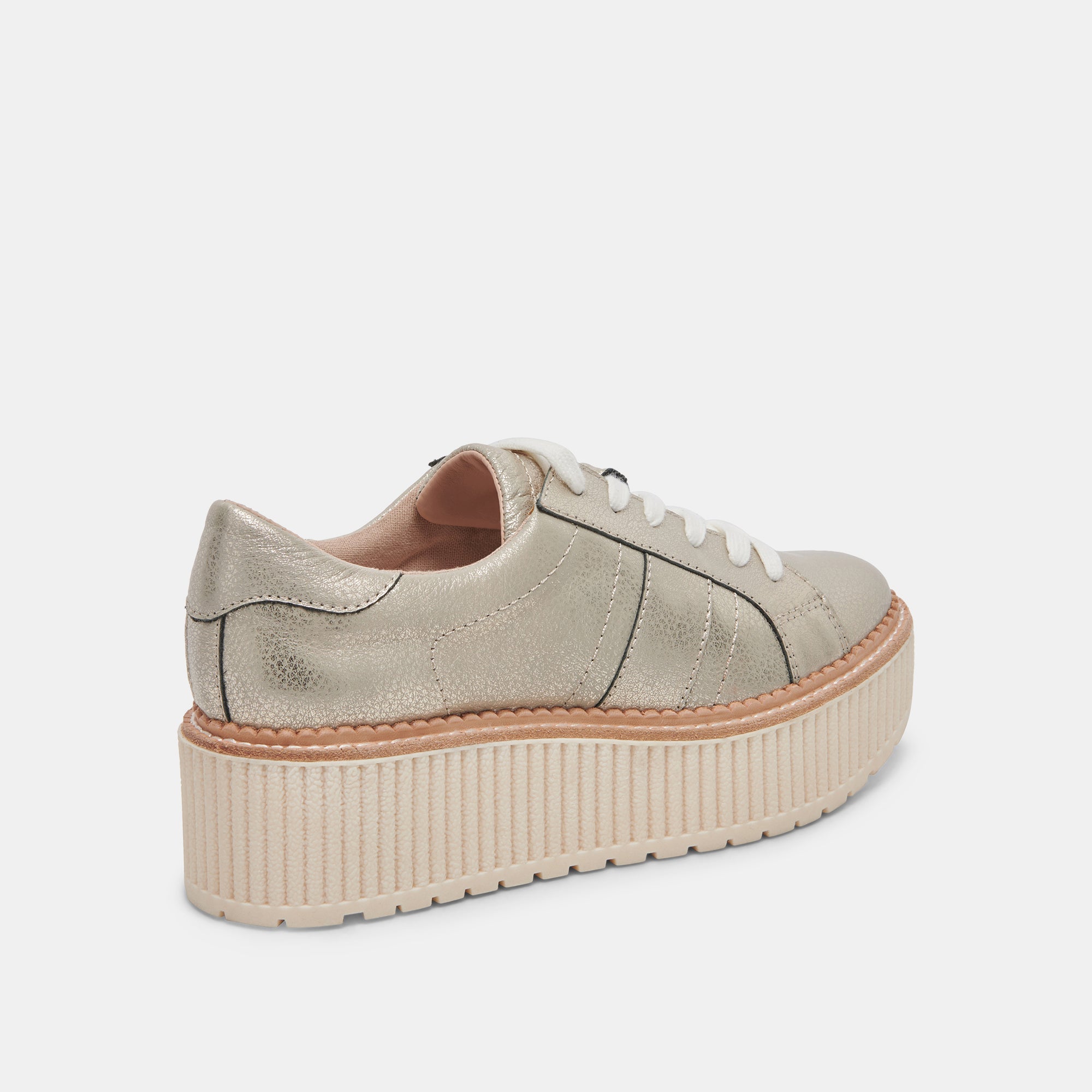 TIGER SNEAKERS Light Gold Leather Women's Casual Shoes - Perfect for Running, Walking, Gym & Everyday Wear