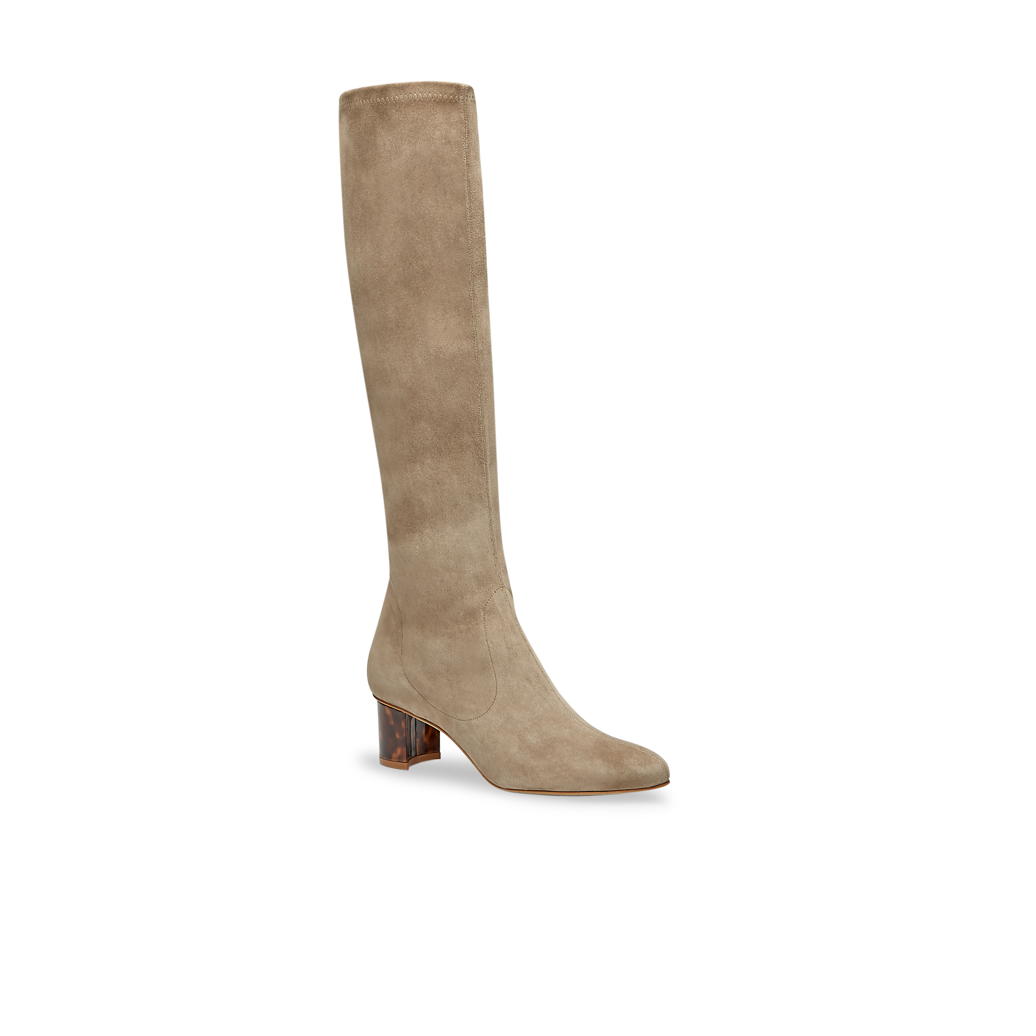 Alexandra Taupe Stretch Suede Boots for Women - Comfortable & Stylish Ankle Boots for Fall & Winter Fashion