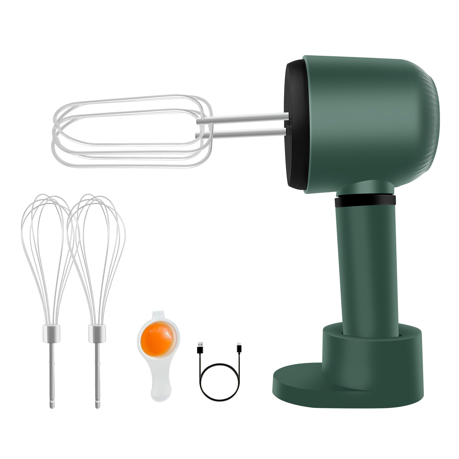 3-Speed Electric Hand Mixer with Flex Edge Beaters - Auto-Scrape Design for Baking, Whipping & Kneading Dough - Easy Clean Kitchen Tool - Ideal for Home Bakers & Professional Chefs (HM903, Green) | Perfect for Cakes, Cookies, Frosting & Bread Making