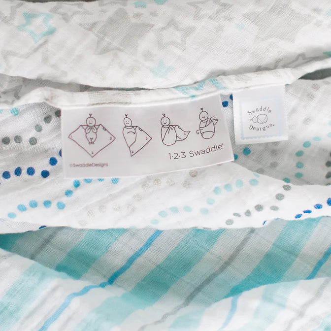 Premium Muslin Swaddle Blanket & Pajama Gift Set for Babies - Tiny Triangles Design (BGB 0031) | Soft & Breathable for Newborn Sleep, Swaddling & Photo Shoots