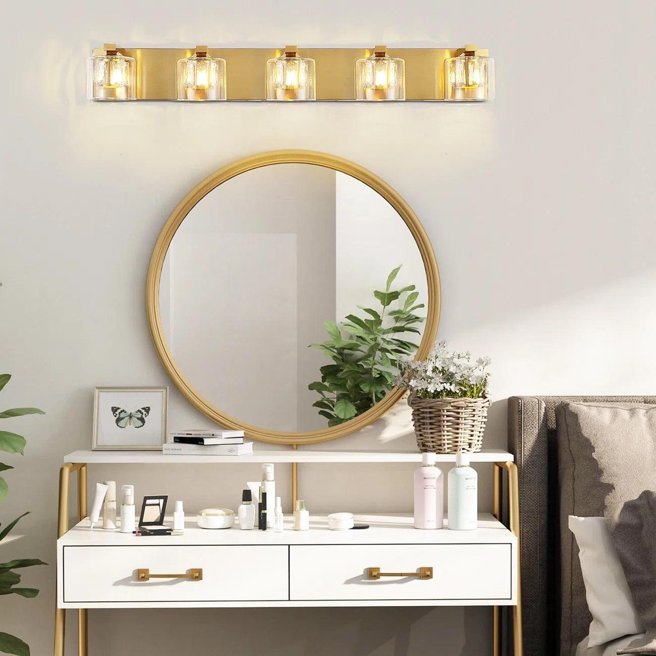 Kolt Modern 5-Light Bathroom Vanity Lighting Fixture - Elegant LED Vanity Light for Bathroom Mirror, Perfect for Modern Home Decor & Spa-Like Ambience