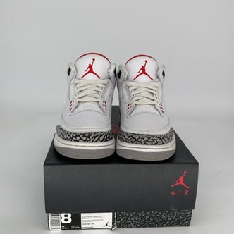 Authentic Air Jordan 3 Retro 'Hall of Fame' Basketball Shoes - Size 8 (136064-116) - Perfect for Sneaker Collectors & Basketball Enthusiasts