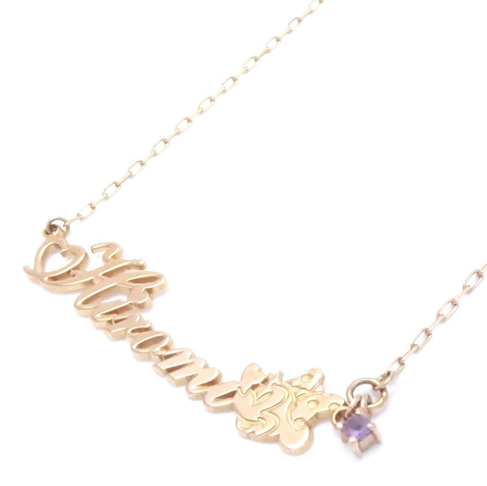4℃ Disney Minnie Mouse Amethyst K18YG Necklace - Elegant 18K Gold-Plated Jewelry for Women | Perfect Gift for Birthday, Anniversary & Valentine's Day