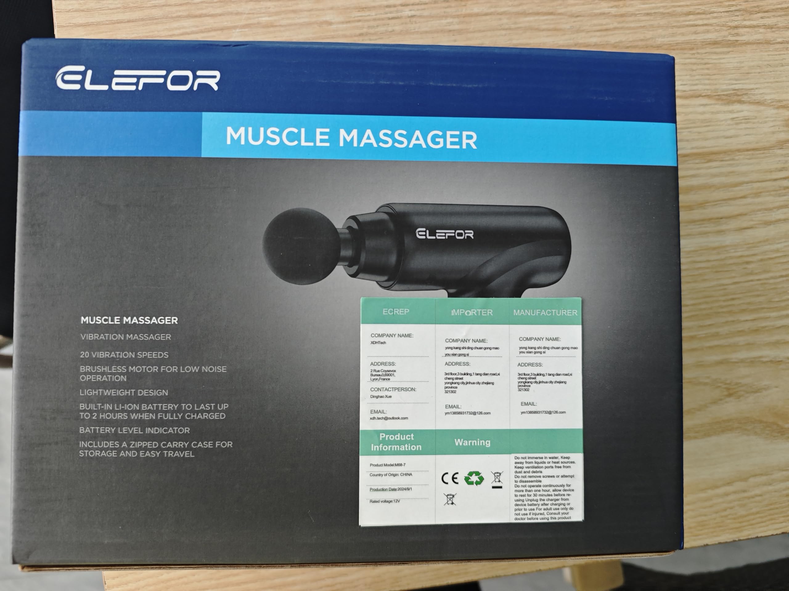 Deep Tissue Massage Gun for Athletes - Percussion Muscle Massager with 8 Attachments & 20 Speed Levels for Pain Relief - Matte Black - Perfect for Post-Workout Recovery & Muscle Therapy