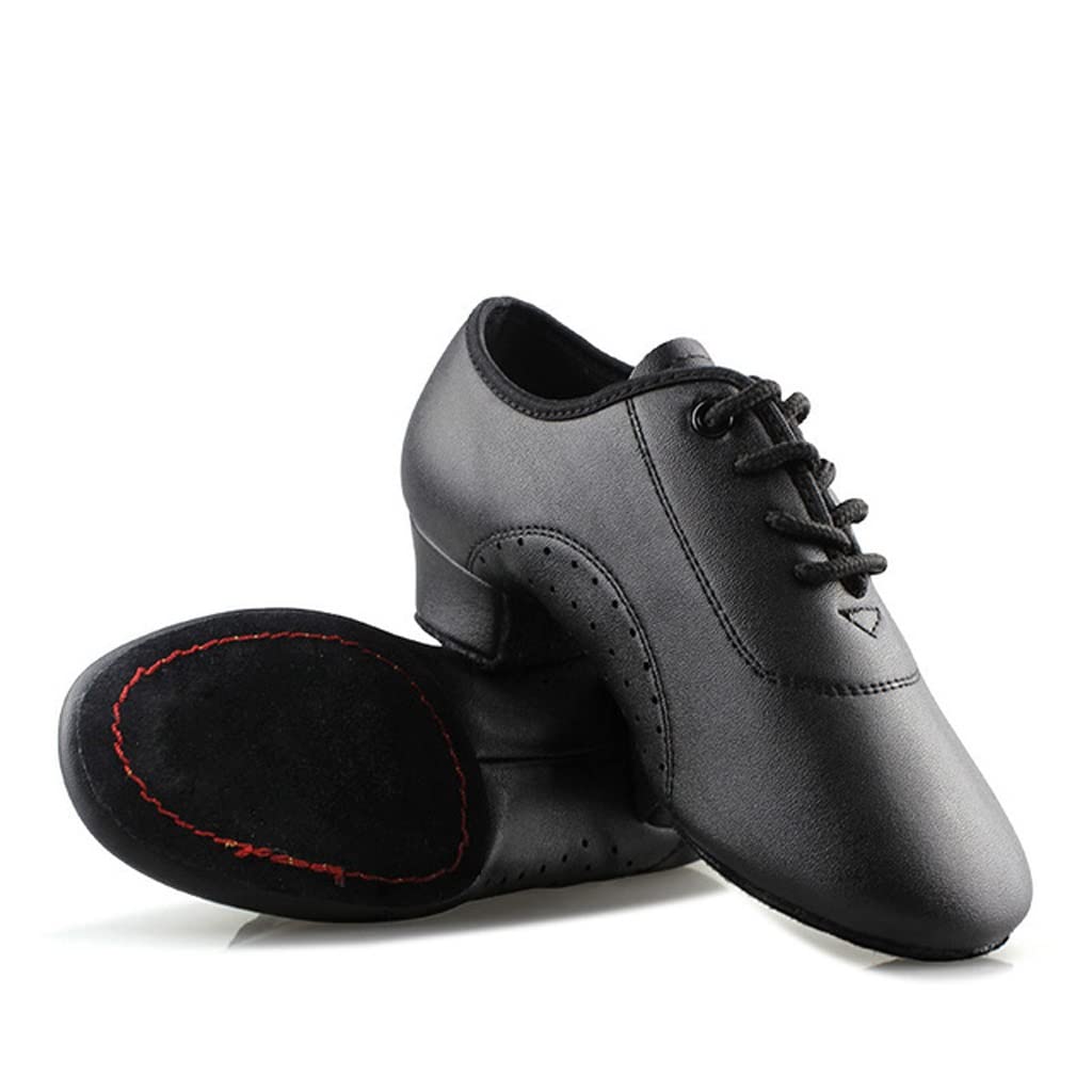 Men's Latin Dance Shoes - Professional Ballroom Tango Shoes for Men & Boys - Comfortable Jazz Sneakers (Black, Size 32, 16.5-25CM) - Perfect for Salsa, Bachata, Swing & Social Dancing