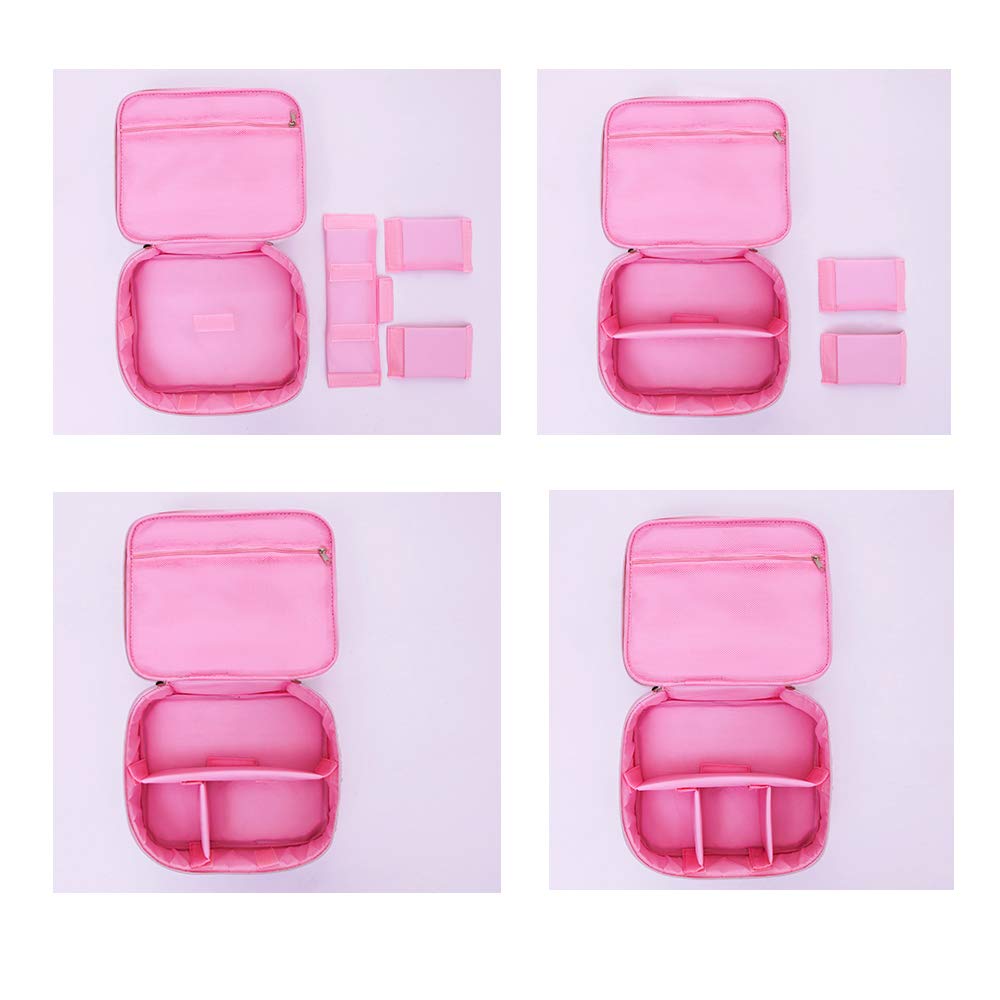 1 Pack Flamingo Portable Cosmetic Case - Travel Toiletry Bag for Women & Girls, Waterproof Makeup Organizer Pouch (Pink) - Perfect for Vacation, Gym, Business Trips & Daily Use
