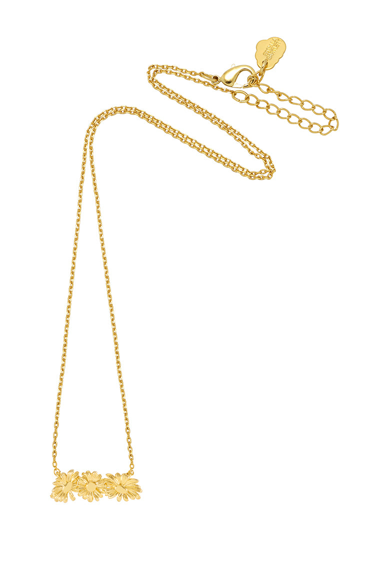 Trio Daisy Necklace - Elegant Floral Jewelry for Women | Perfect for Everyday Wear, Gifts & Special Occasions