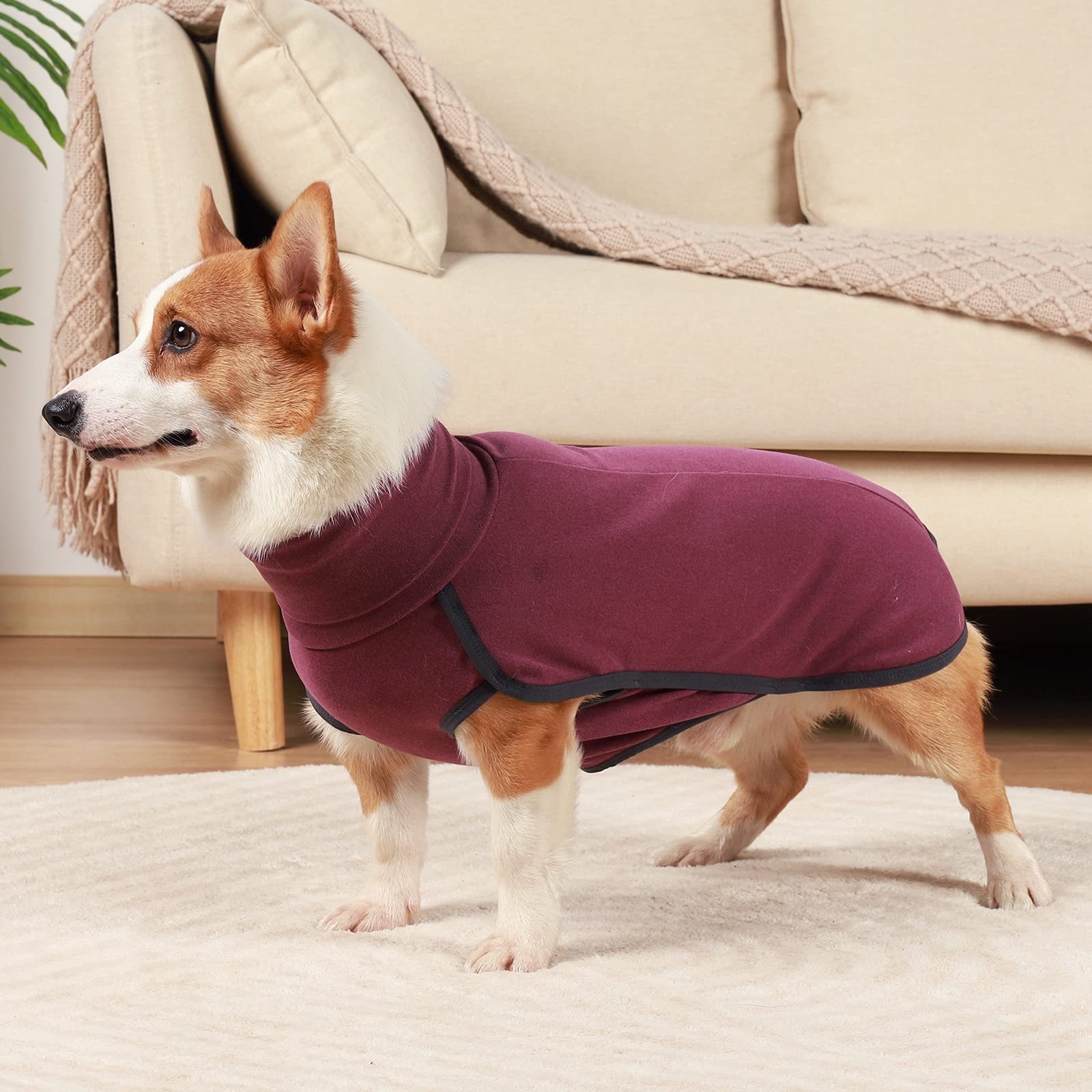 Warm Dog Sweater Pullover - Cold Weather Vest for Small Dogs, Cozy Dog Hoodie Jacket for Indoor & Outdoor Use (XS, Wine Red) - Perfect for Winter Walks & Pet Fashion