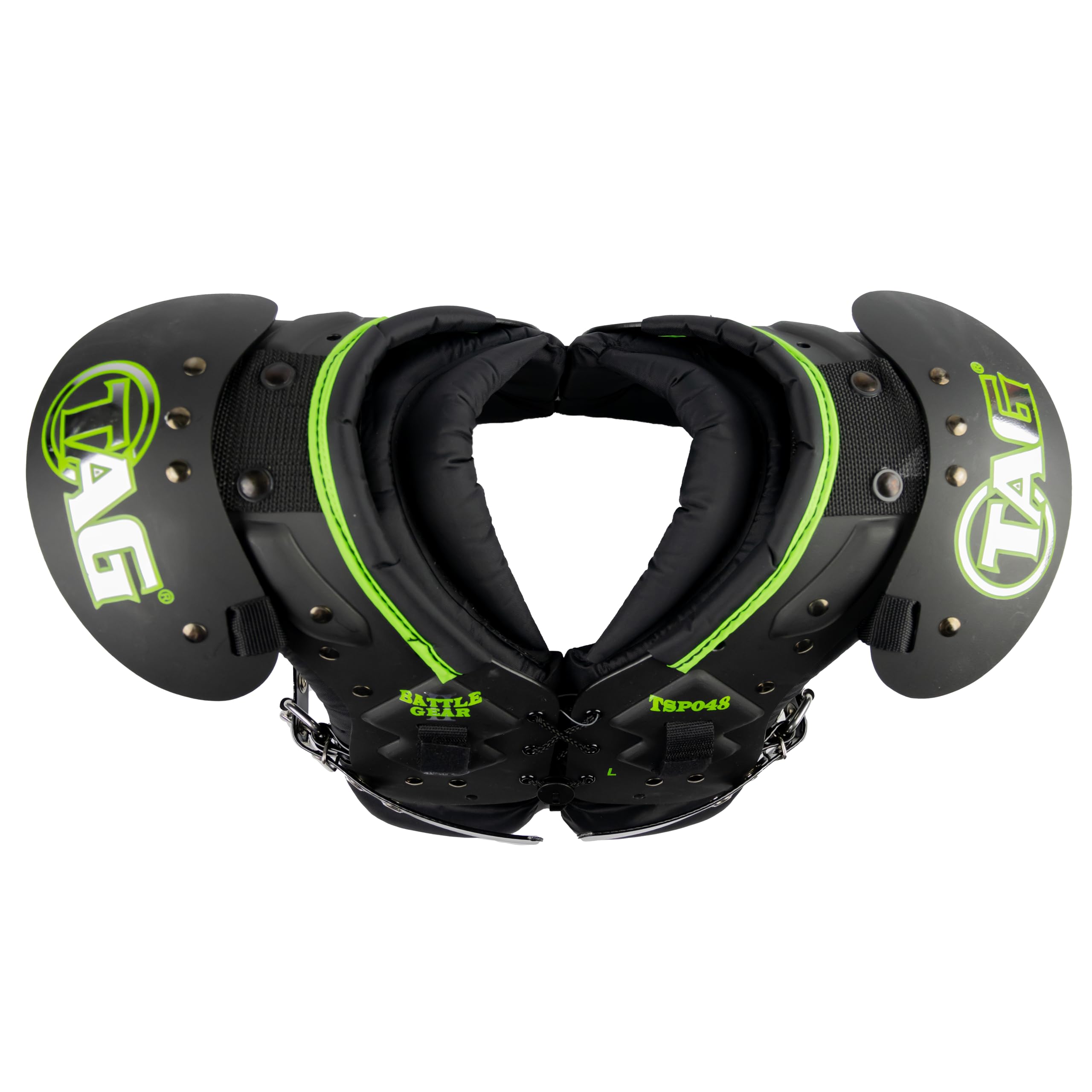 Battle Gear II Youth Football Shoulder Pads TSP48 with Buckle Side Strap - Lightweight Protective Gear for Young Athletes in Training & Games