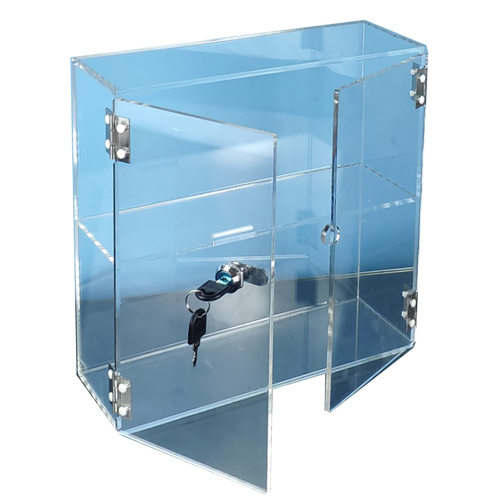 Acrylic Display Case with Lock - 350x350x500mm Clear Dustproof Organizer for Toys, Models, Perfumes & Collectibles - Perfect for Home, Office & Retail Store Displays