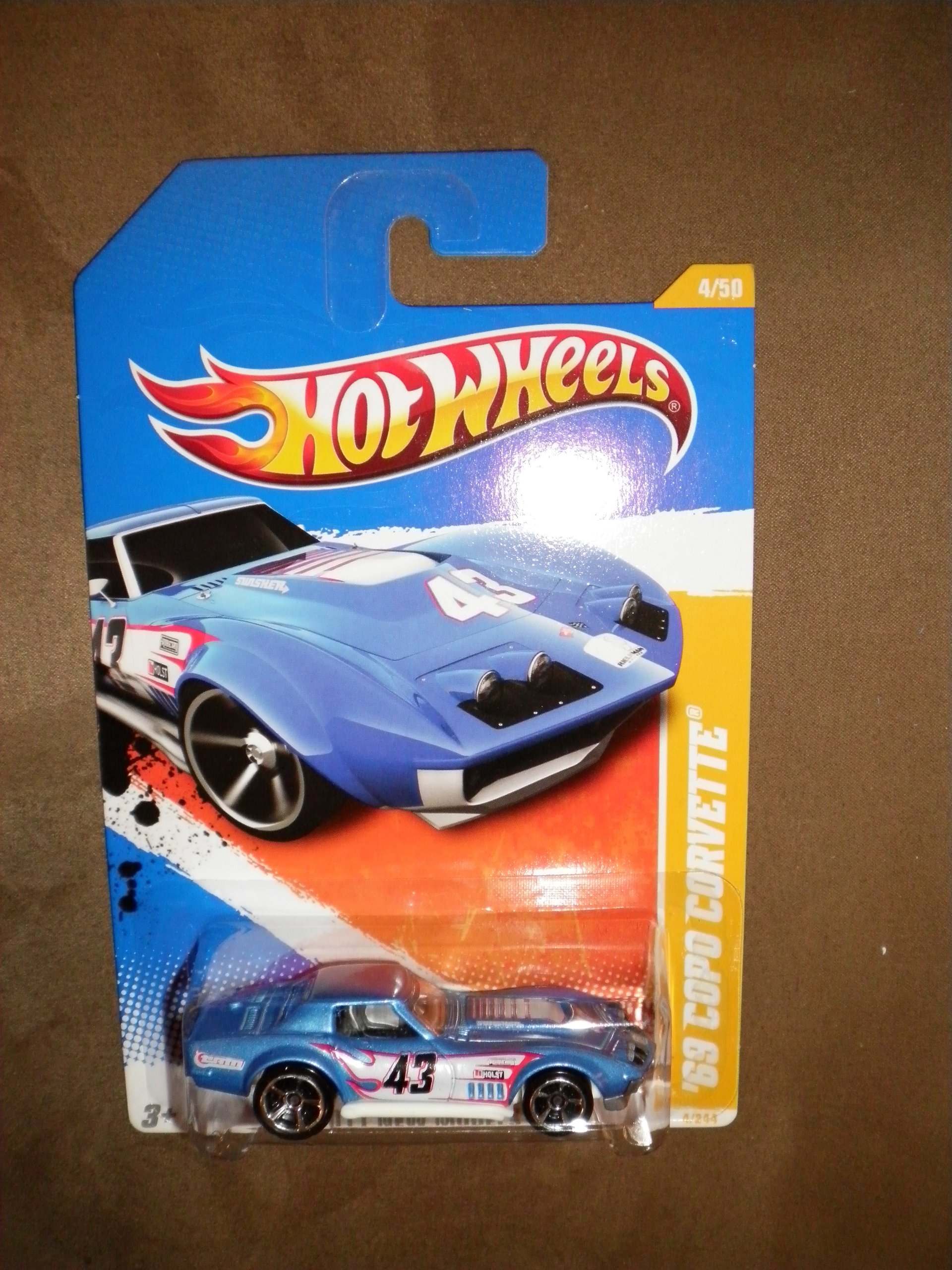 Hot Wheels 2011 New Models Blue '69 COPO Corvette 4/50 Diecast Car - Collectible Toy Car for Kids & Adults, Perfect for Display, Racing Games & Gift Giving
