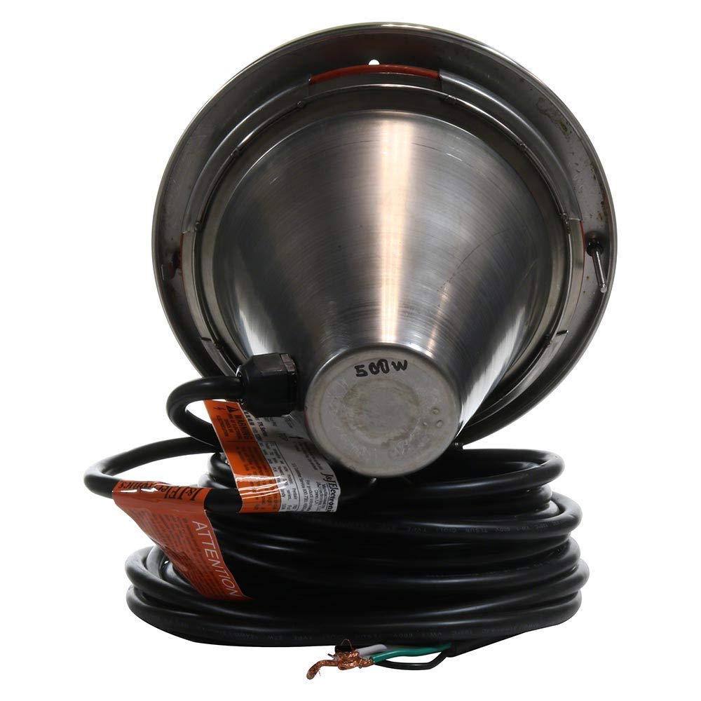 J&J Electronics 400W White Incandescent Pool Light with 50ft Cord - 120V Underwater Lighting for Swimming Pools, Spas & Fountains - Perfect for Nighttime Pool Parties & Backyard Decor