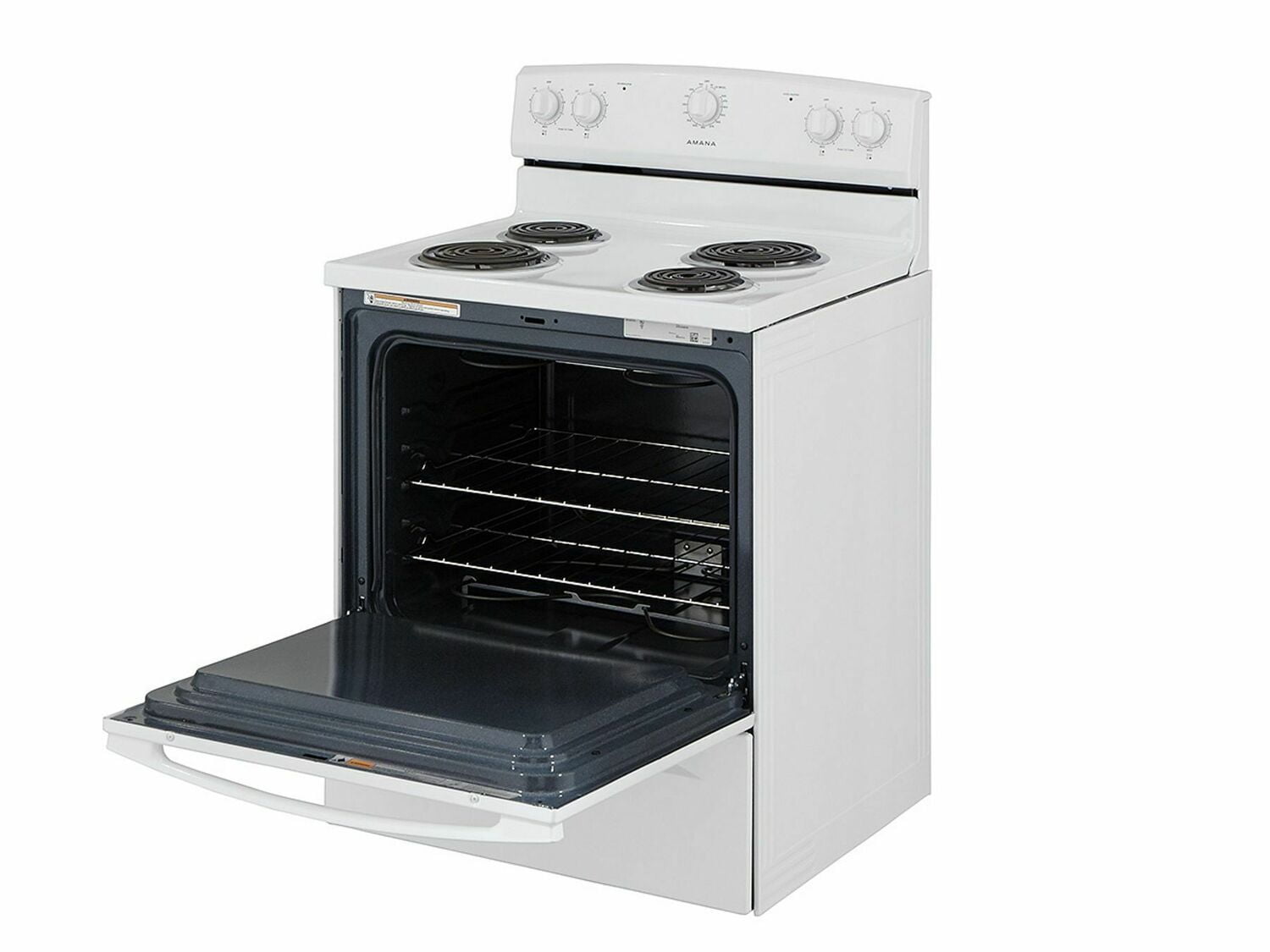 Amana ACR2303MFW 30-Inch Electric Range with Warm Hold Feature - White | Perfect for Home Kitchens & Small Restaurants