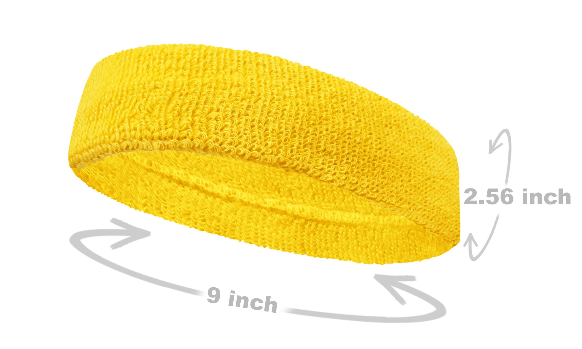 Customized Number & Text Premium Terry Sweat Headbands - 1 Piece - Soft & Absorbent for Yoga, Running, Workouts & Sports - Personalized Fitness Accessories