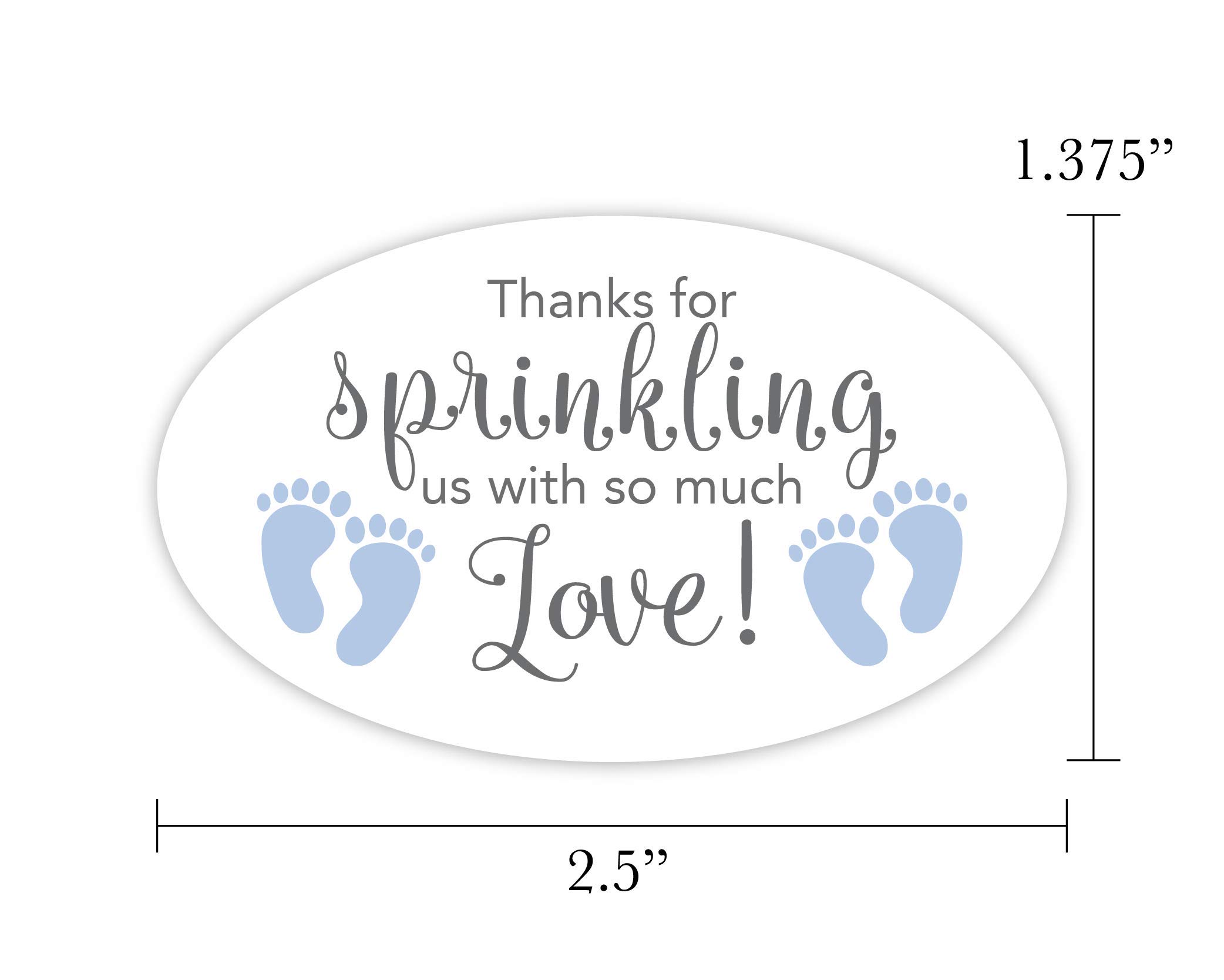 Oval Baby Shower Stickers - Thank You for Showering Us - Gender Neutral, Girl & Boy Baby Shower Stickers (#681-2-BG-OV) - Perfect for Baby Registry, Gender Reveal Parties & Nursery Decor
