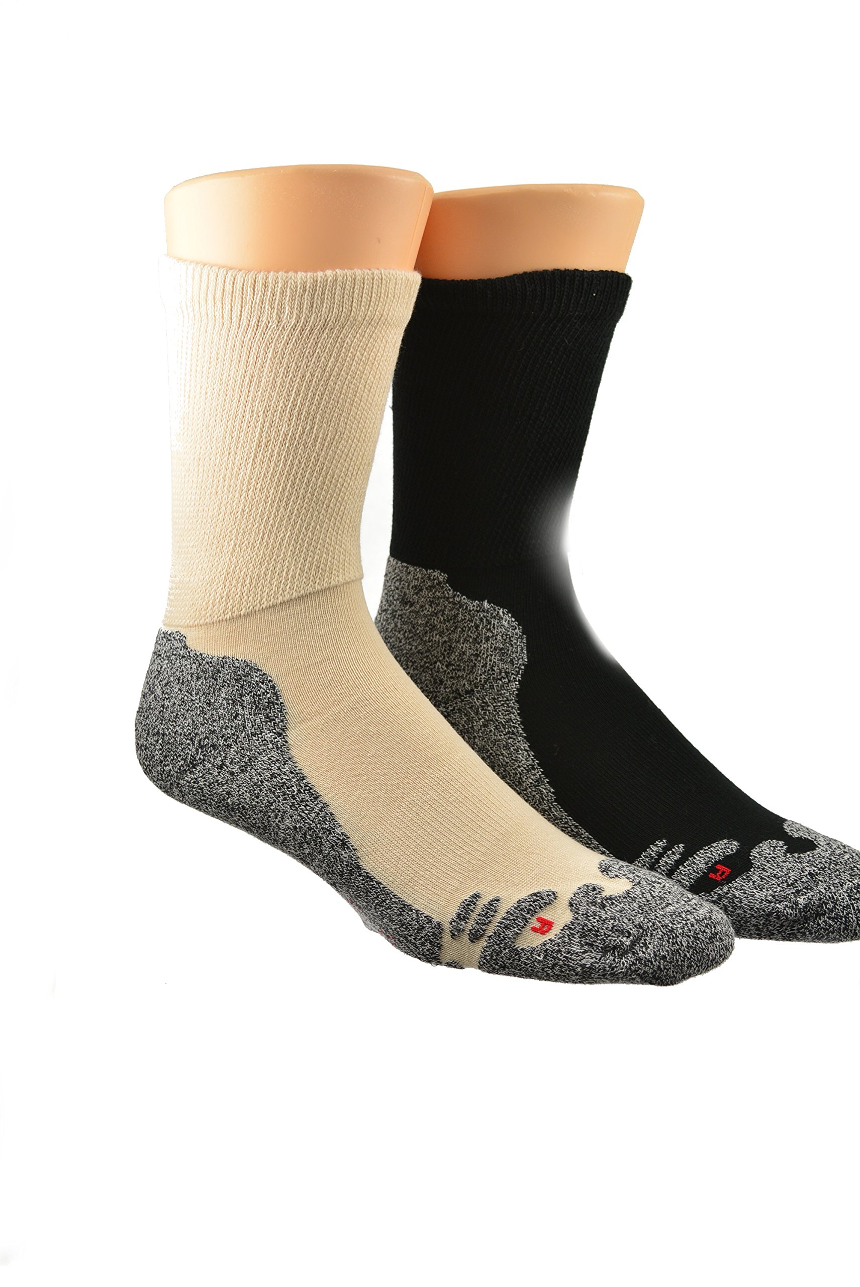 Coolmax Moisture-Wicking Hiking Socks for Men & Women - Breathable Outdoor Crew Socks with Arch Support - Perfect for Trekking, Camping & Mountain Climbing (Model 2245)