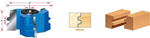 Amana Tool SC617 Carbide Tipped 3-Wing Glue Joint Router Bit - 2-13/16