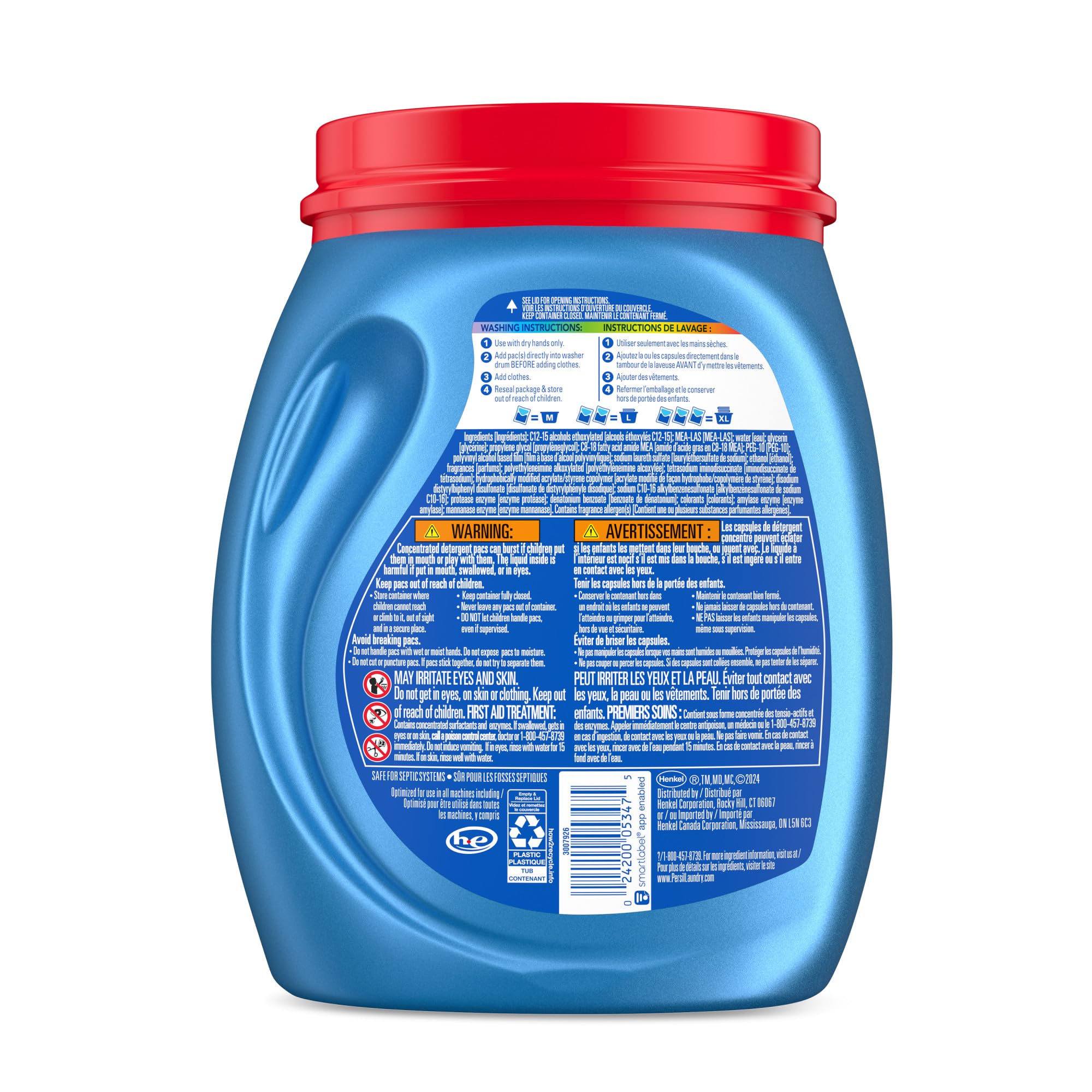 Persil Ultra Pacs Original Everyday Clean Laundry Detergent, 42 Count - Powerful Stain Removal for Clothes, Sheets & Towels - Ideal for Families, College Dorms & Busy Households