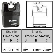 Master Lock Pro Series 6325NKA-6 High Security Padlock (6-Pack) with BumpStop Technology - Heavy Duty Outdoor Use for Gates, Storage Units & Sheds