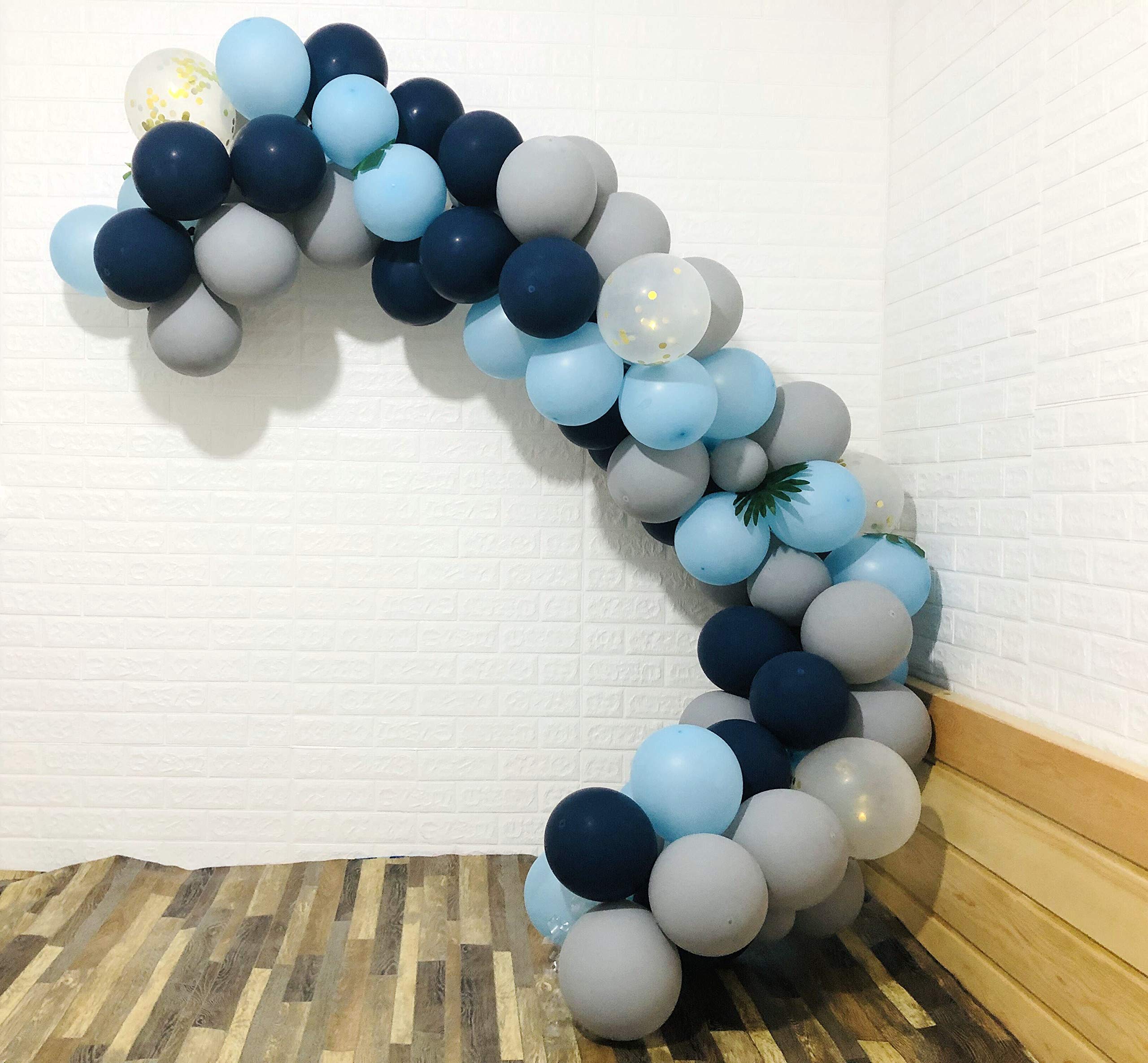 Royal Baby Shower Balloon Arch & Garland Kit - 70 pcs 12