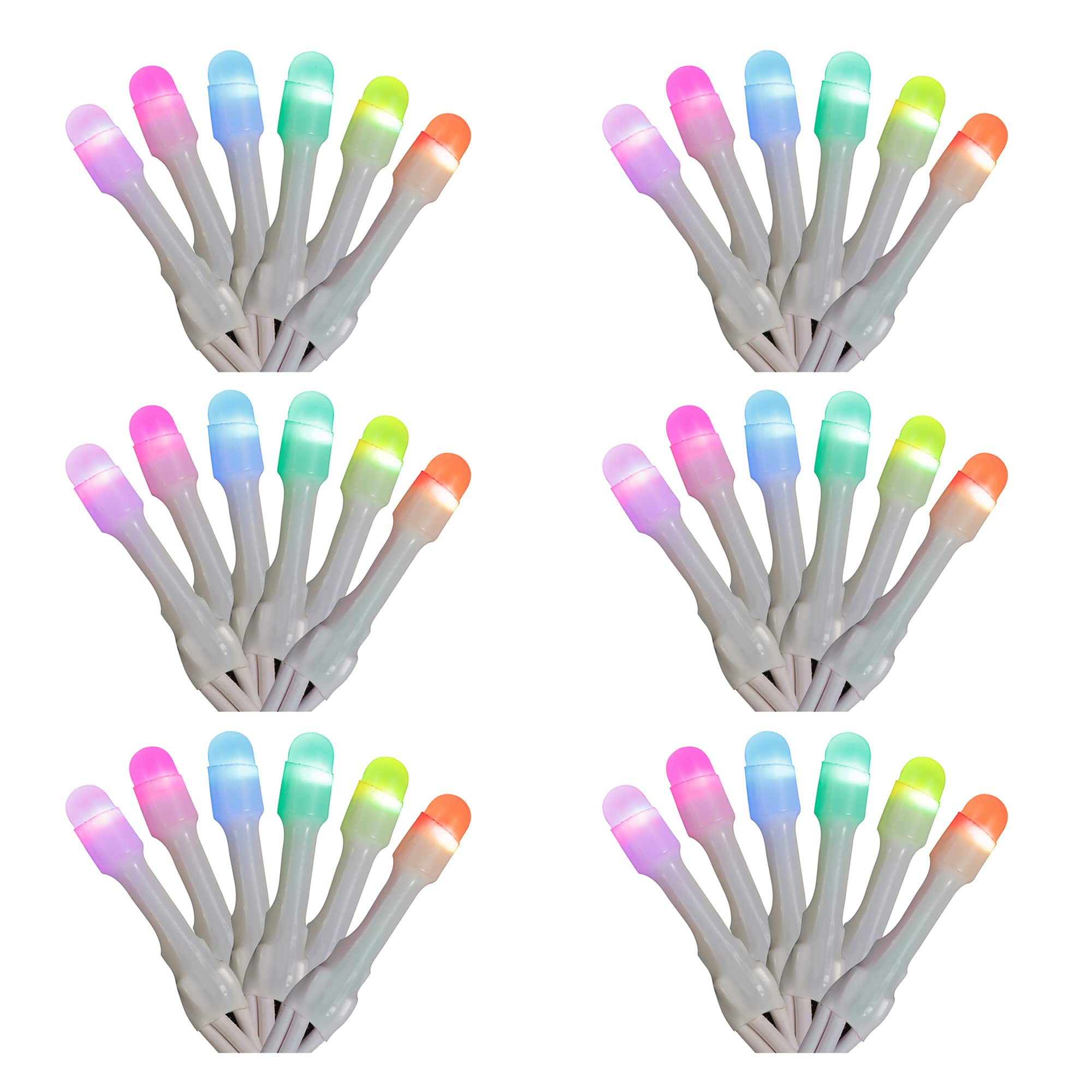 Home Heritage Luminations Smart Christmas Lights - 7ft Icicle LED String Lights with App Control, 50 RGB Bulbs (6 Pack) for Holiday Decorations, Parties & Indoor/Outdoor Home Decor