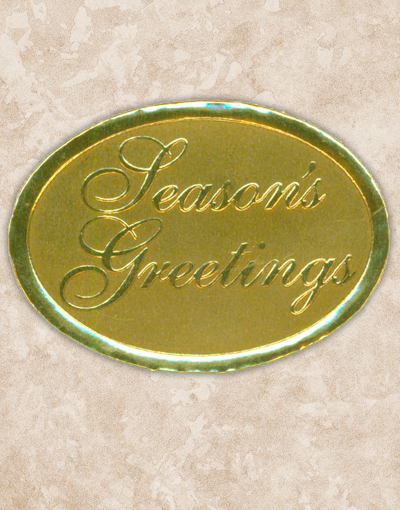 Gold Season's Greetings Christmas Ornaments - Elegant Holiday Decor for Tree, Home & Office - Perfect for Xmas Party, Gift Exchange & Festive Decorations