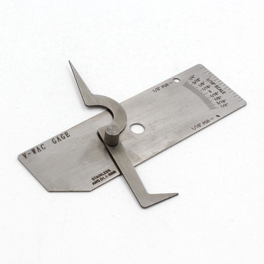 Weld V-Wac Gauge - Standard Welding Biting Edge Undercut Measurement Tool - Professional Welder Inspection Ruler for Pipe & Plate Welding Quality Control