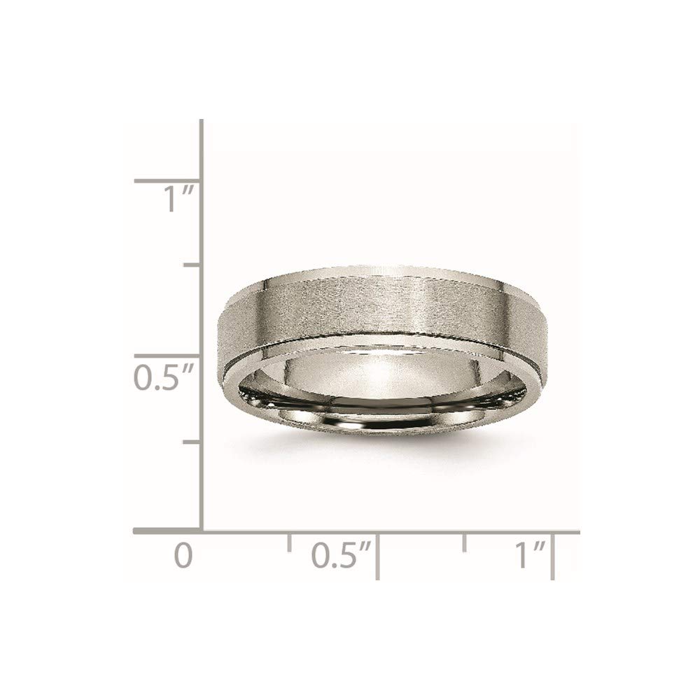 Titanium 6mm Brushed & Polished Wedding Band Ring for Women - Elegant Bridal Engagement Ring, Durable & Hypoallergenic Fine Jewelry - Perfect Gift for Her, Anniversary, Proposal & Special Occasions